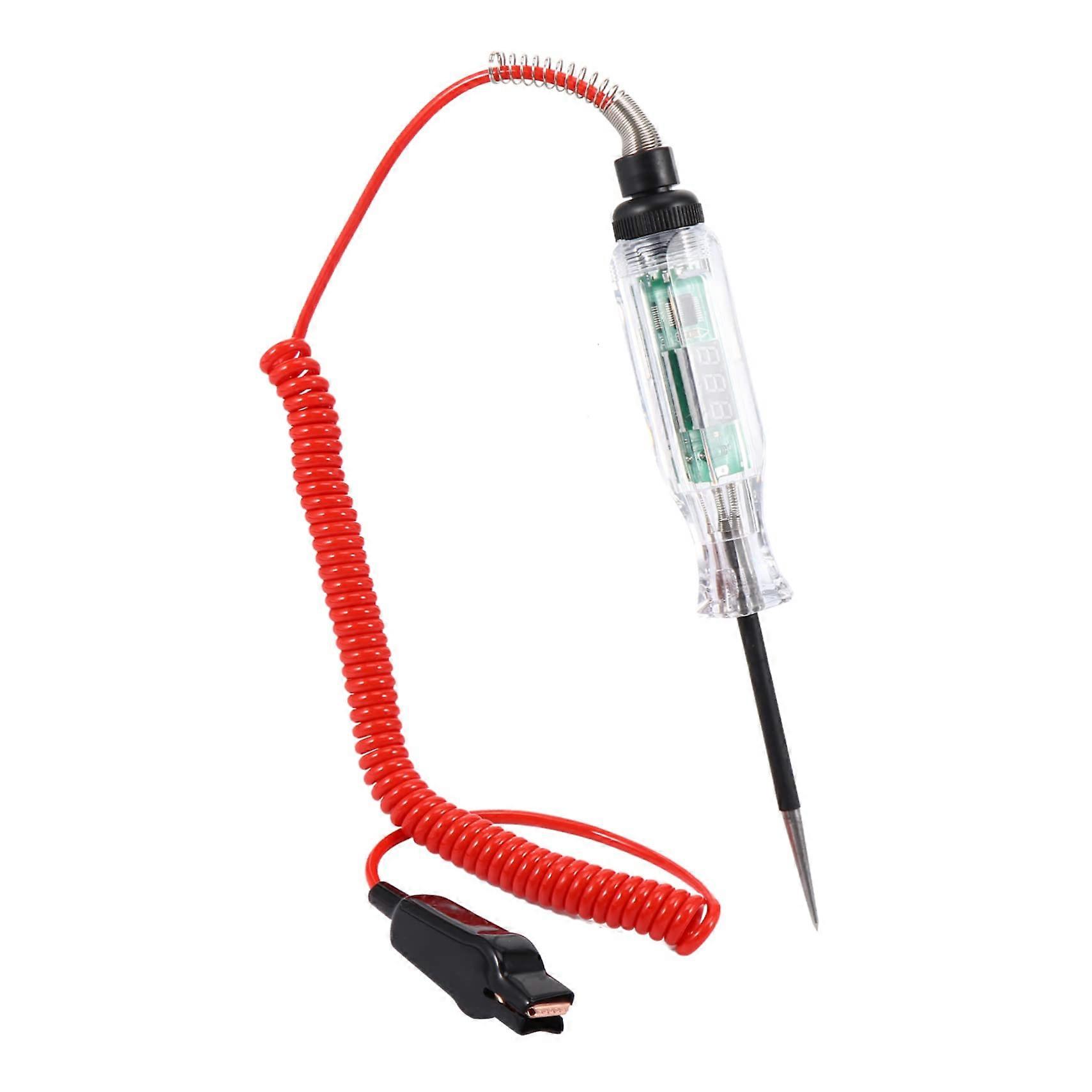 Car Voltage Tester With Digital Display And Indicator Light For Low Voltage Systems Compatible With Vehicles And Boats