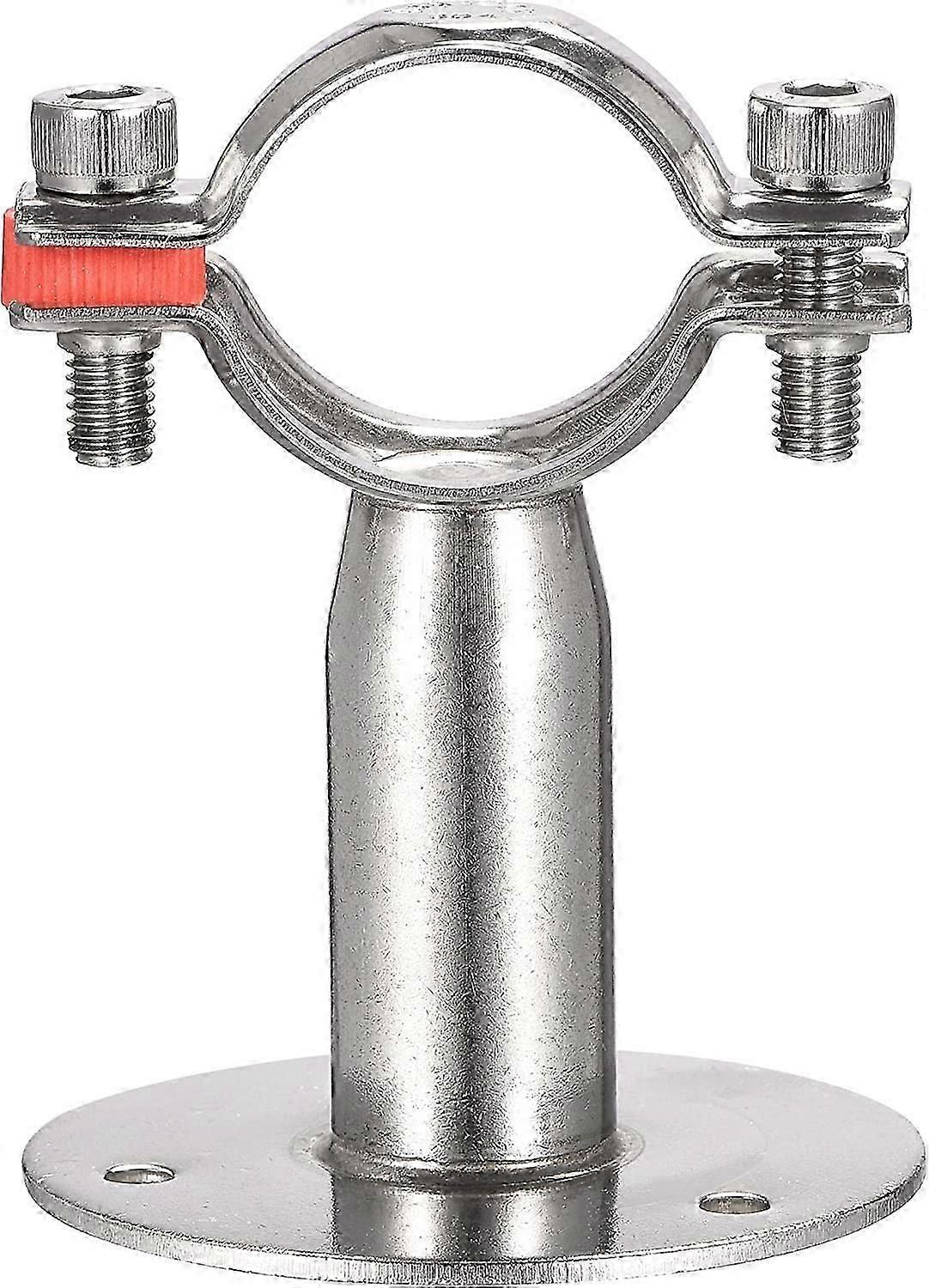 Wall Mount Ceiling Mount Pipe Support, 304 Stainless Steel Adjustable Pipe Strap Clamp for 38-40mm Pipe