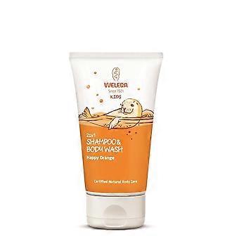 Weleda Kids 2in1 Shampoo and Body Wash Happy Orange 150ml - 3 Pack