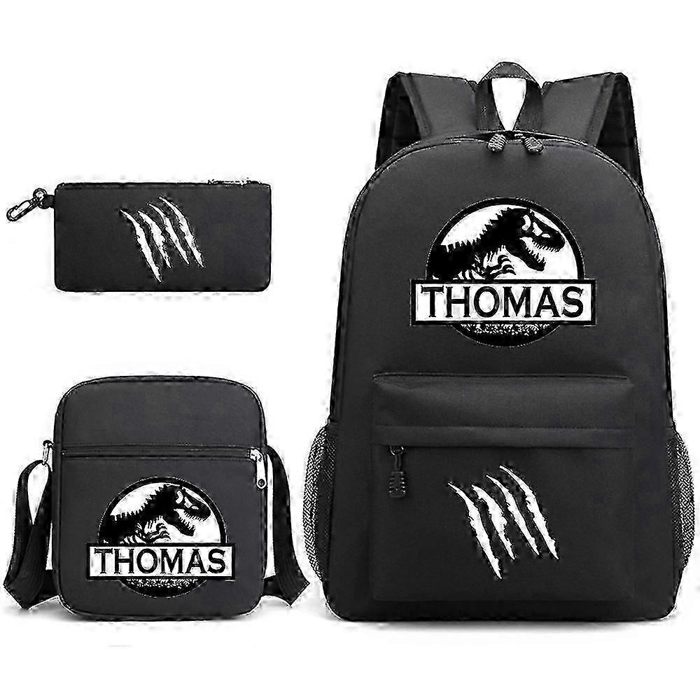 Jurassic World School Bag Backpack Pencil Case Shoulder Bag Three-piece Set _21