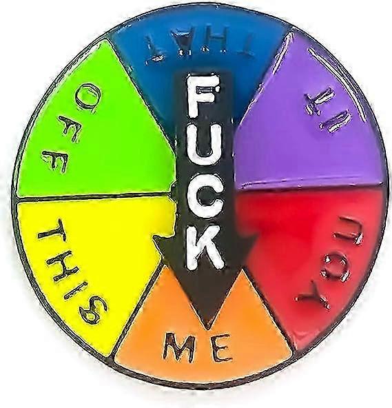 Rotating Enamel Badge, Funny Spinner Rainbow Enamel Pin Badge for Collectors