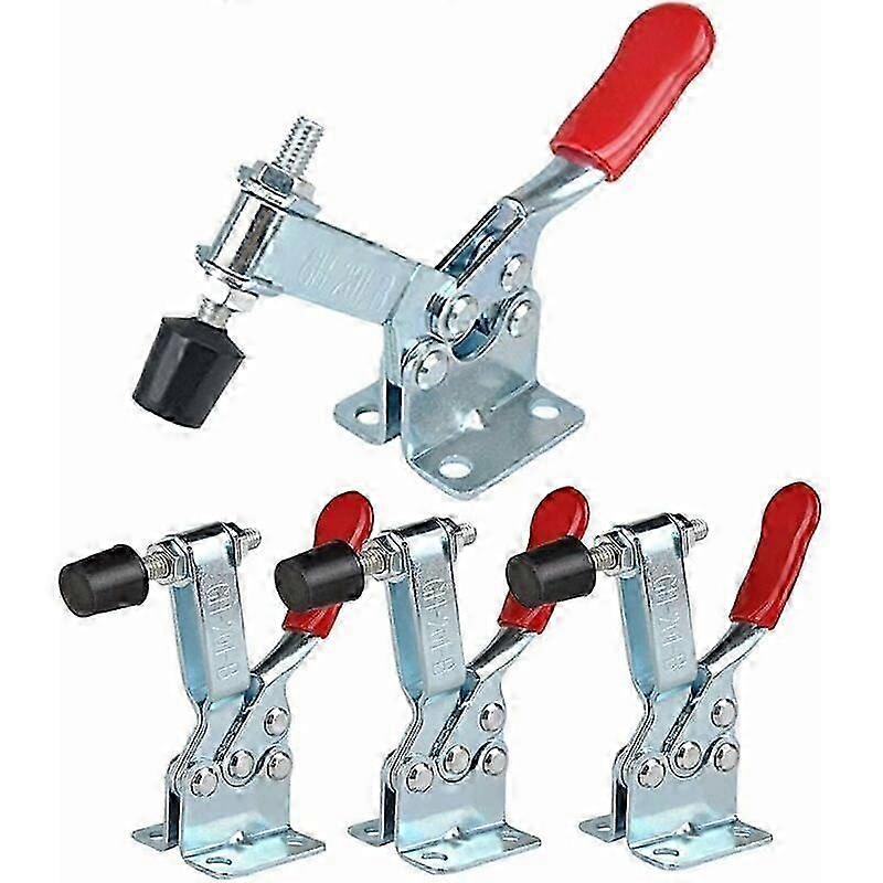 Vertical Clamping Clamps Set of 4, Horizontal Base, 90kg Capacity, Heavy-Duty Clamps, Workholding Tools