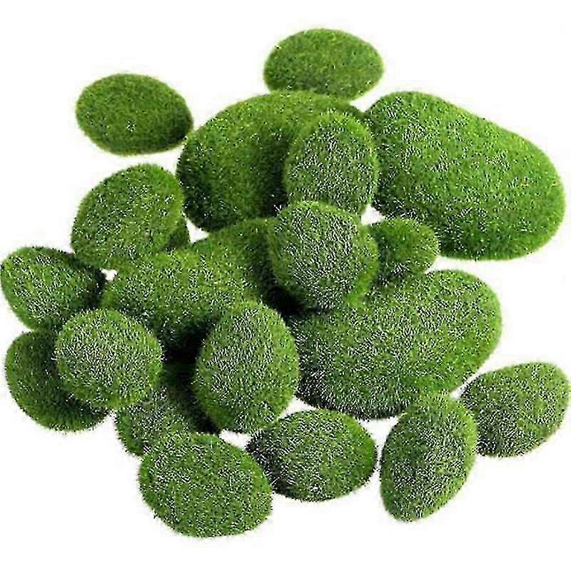 Decorative fake moss coverings, 40 pieces in 2 sizes, suitable for multiple scenarios and realistic