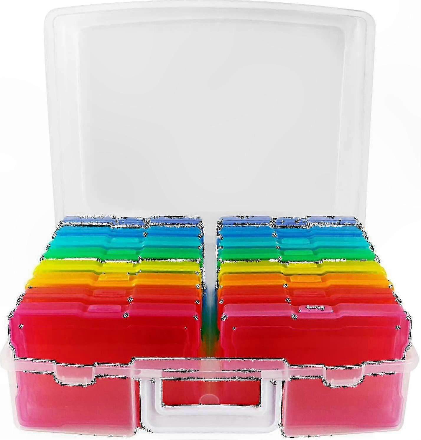 Transparent 4x6 Photo Storage Box with 16 Inner Compartments - Organizer for Picture Preservation & Archival Storage Solution