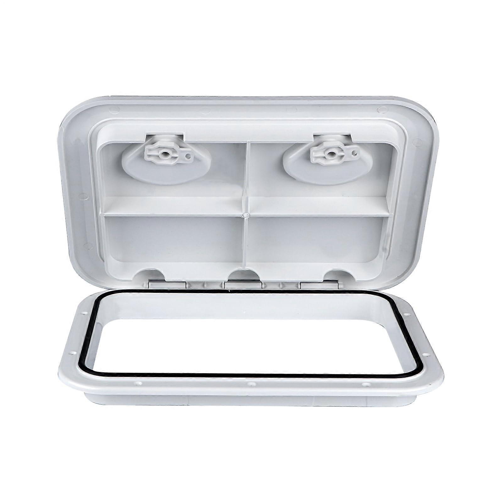 Hatch Cover 17.32x12.4in Rectangular Access Lid White Weatherproof Seal For Boat, Yacht Storage, RV Compartments, Kayaks