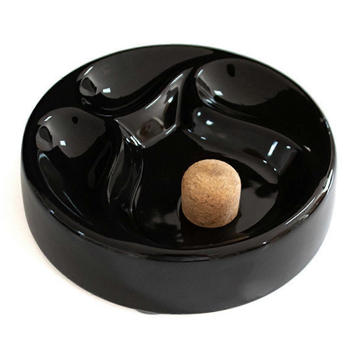 Black Round Pipe Fashion Ceramic Portable Home Accessories