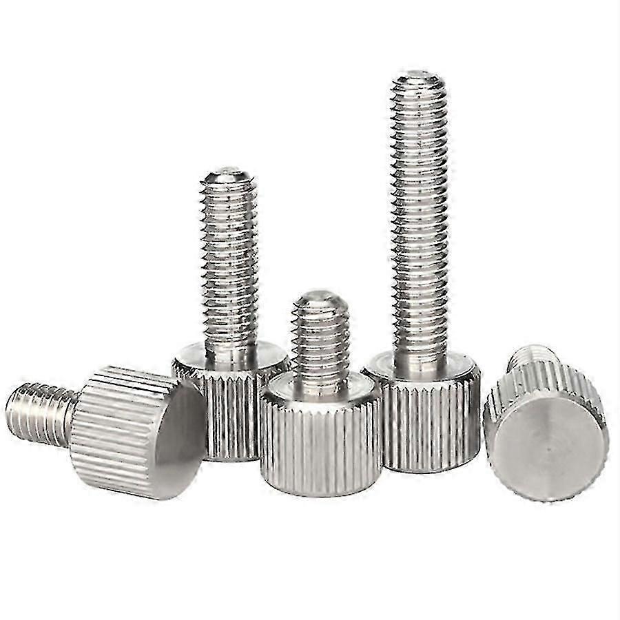 Recézett rozsdamentes acél hüvelykujjcsavar M3 M4 M5 M6 lapos fejű hüvelykcsavaros csavar 20db Wuqx