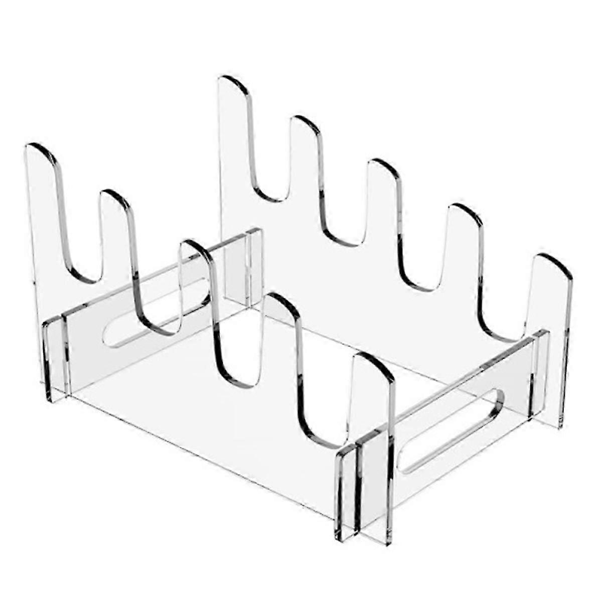 Dish Drying Rack, Arcylic Single Tier Dish Holderr, 4Grids