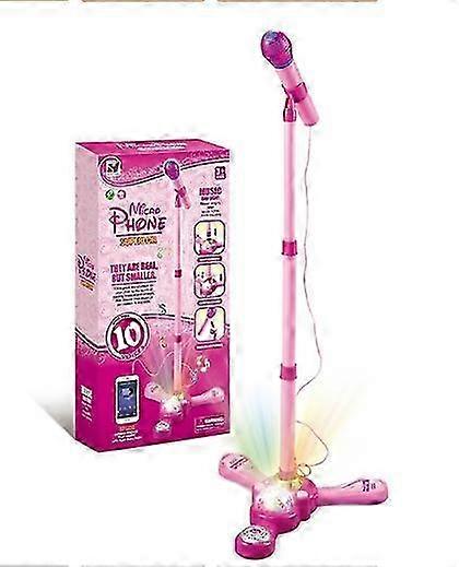 2025 Kids Karaoke Machine with Stand, Kids Microphone with Flashing Stage Light Adjustable Stand Gift Suitable for Children 3 Years Old and Over