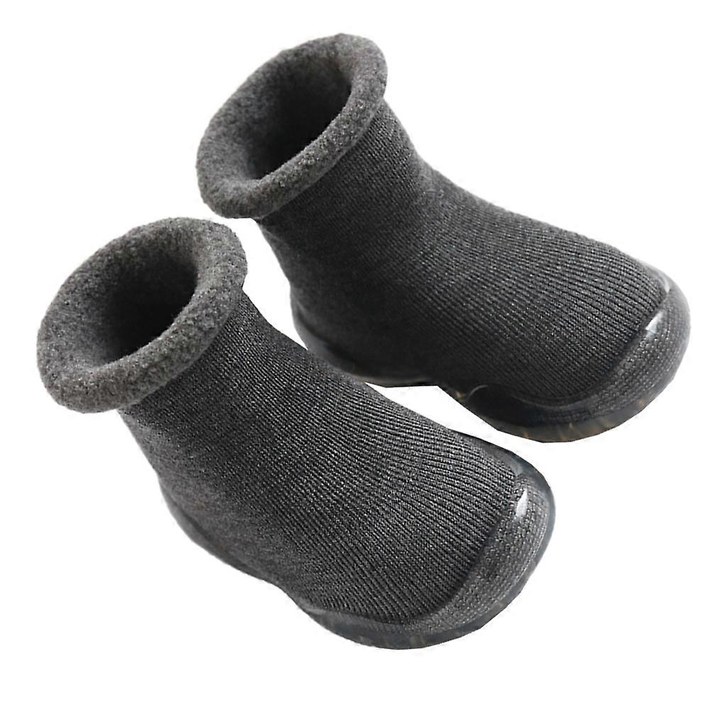 Baby AntiSlip Socks Long Toddler Socks Made of Cotton Polyamide and Spandex Grey Keeps Warm Even in Cold Winter Size 22/23