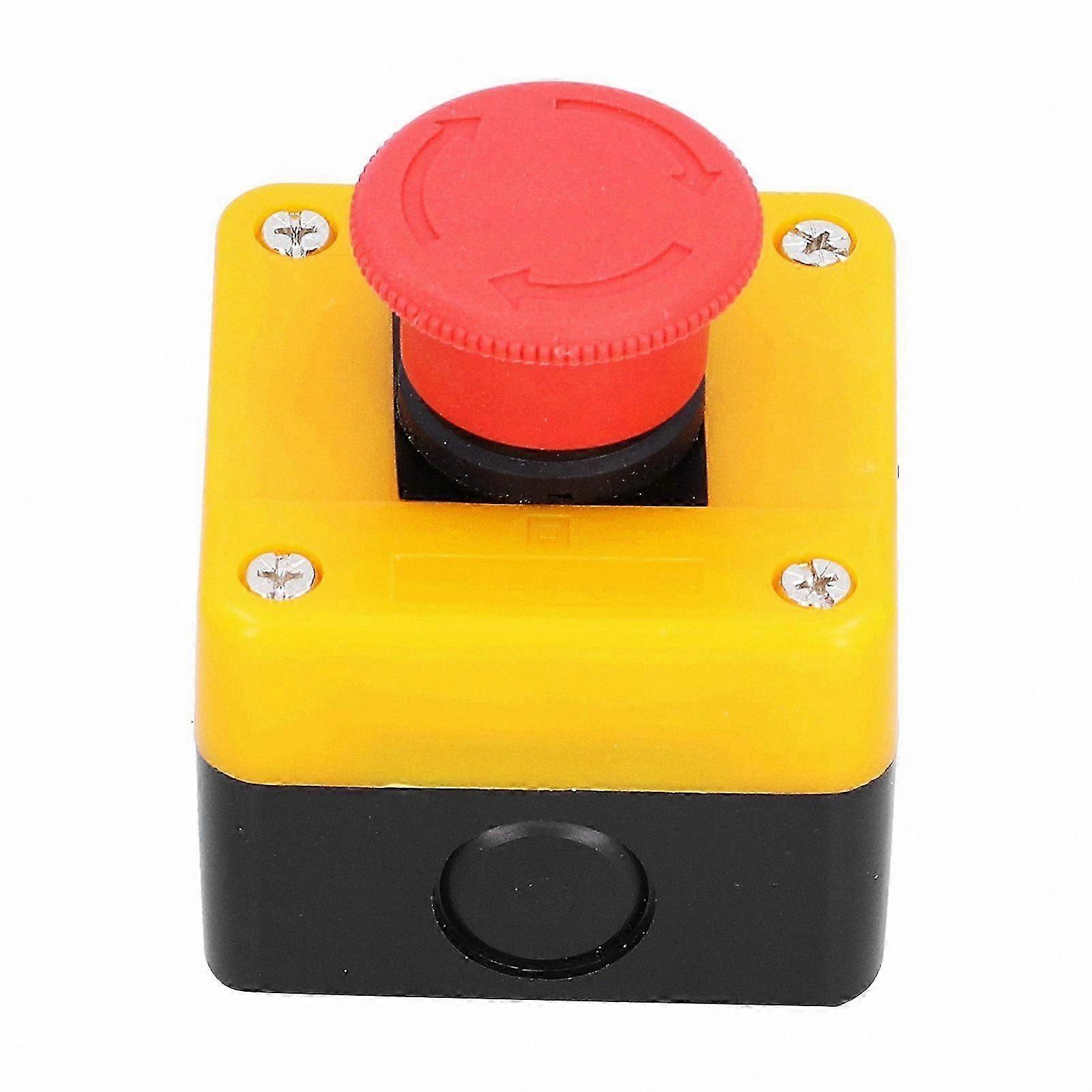 Red Mushroom Emergency Stop Switch 10A Waterproof 1NO 1NC Push Button for Elevator Safety Control