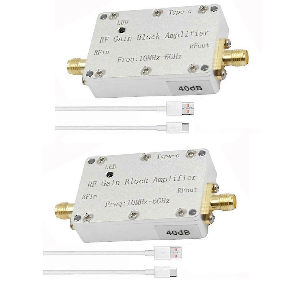 2PCS 10M-6GHz 40dB Gain Amplifier 433M 1.2G 1.5G 2.4G 5.8G Receiving Amplifier Module Gain Amplifier