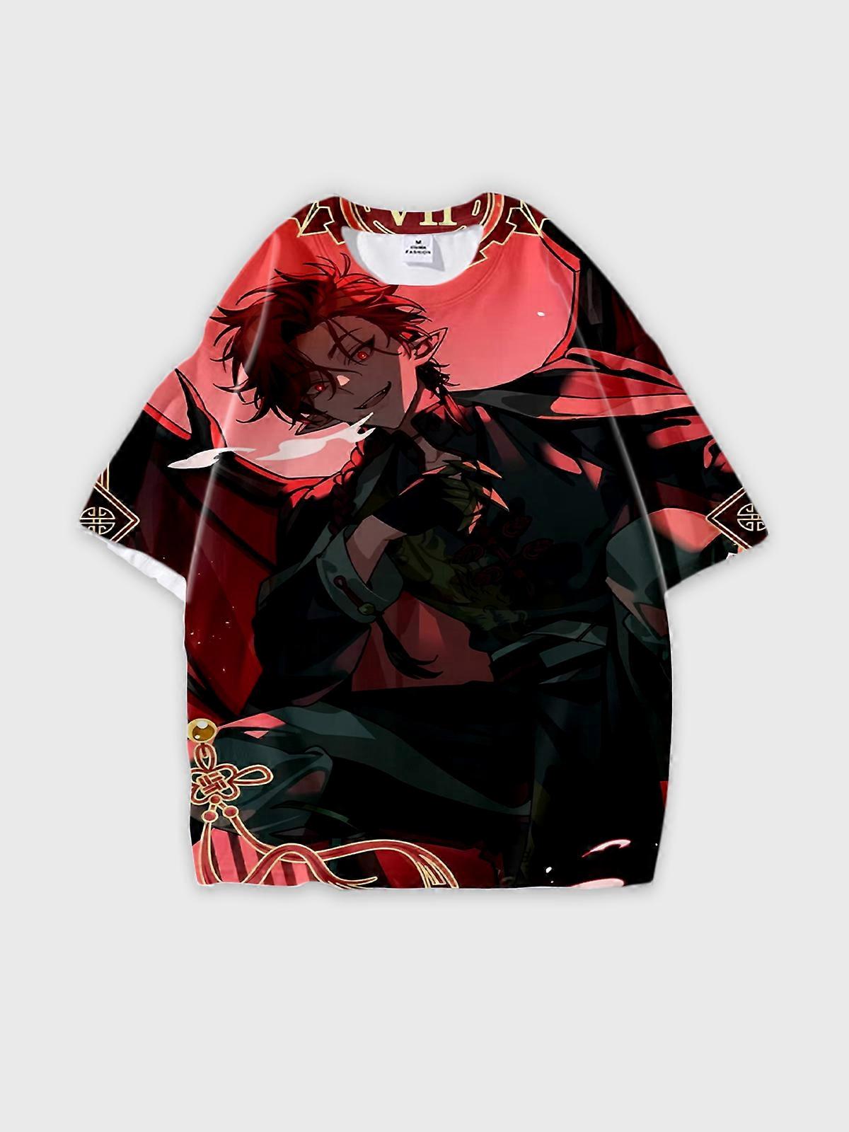 T-Shirt Short Sleeve Round Neck, Summer Casual Loose Graphic Tee, Unisex The Link Click W1235