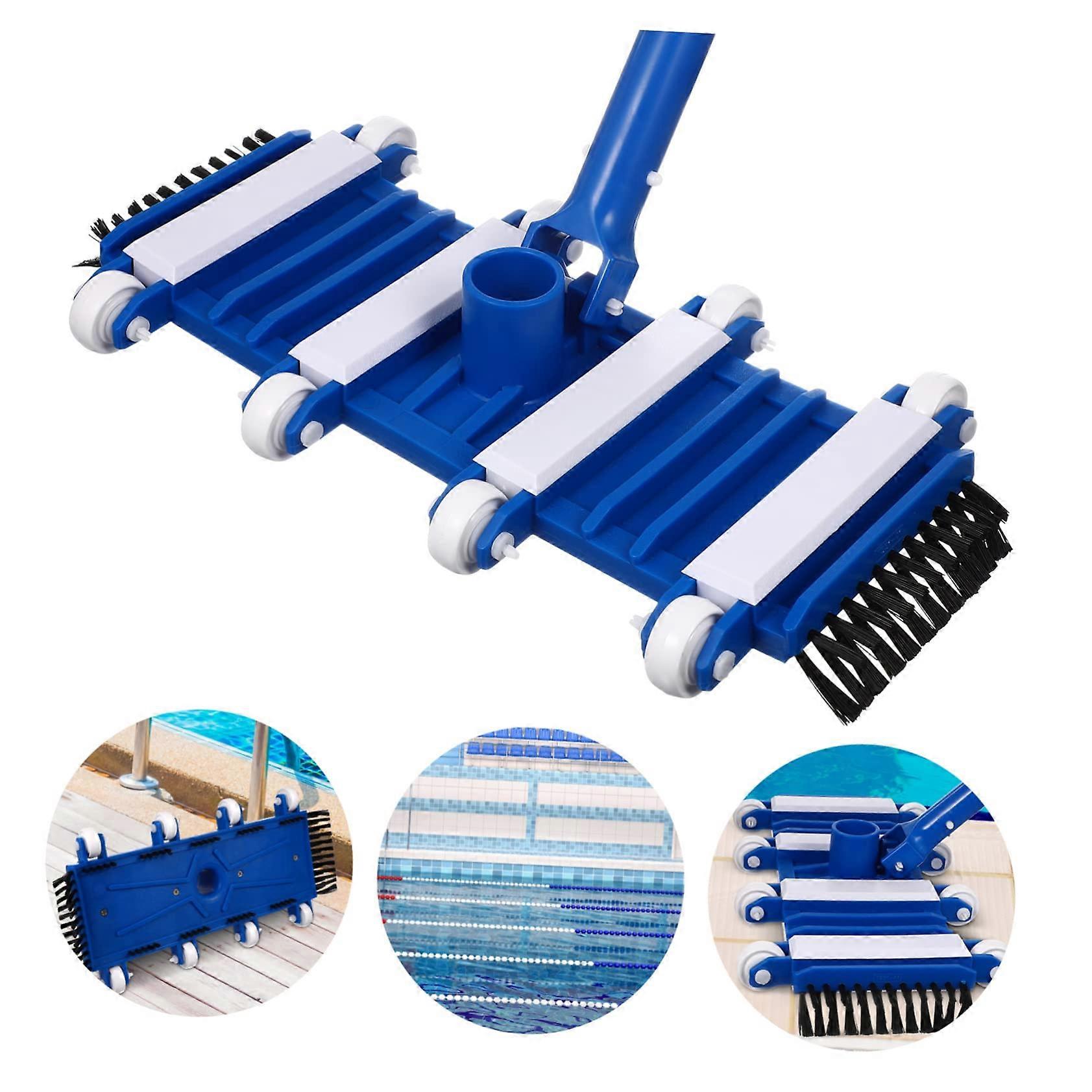 Dirt Suction Head Pool Vacuum Cleaning Kit Brush for In-Ground & Above Ground Pools, Heavy-Duty, Adjustable, Compatible with Standard Hoses