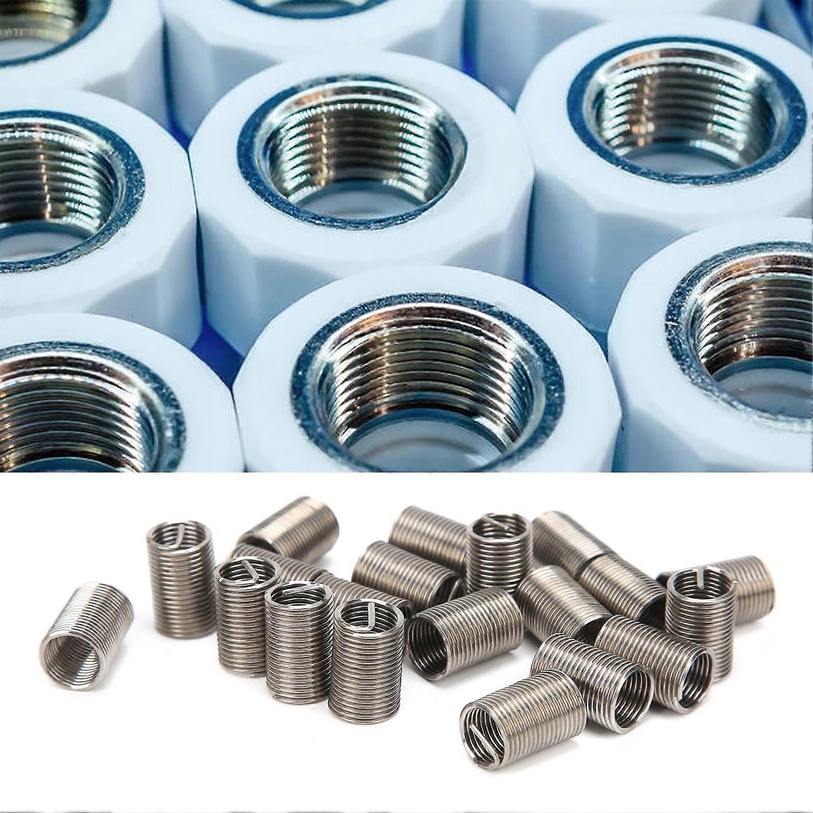 50Pcs M8x1x3D SUS304 Wire Thread Insert Screw Hole Repair