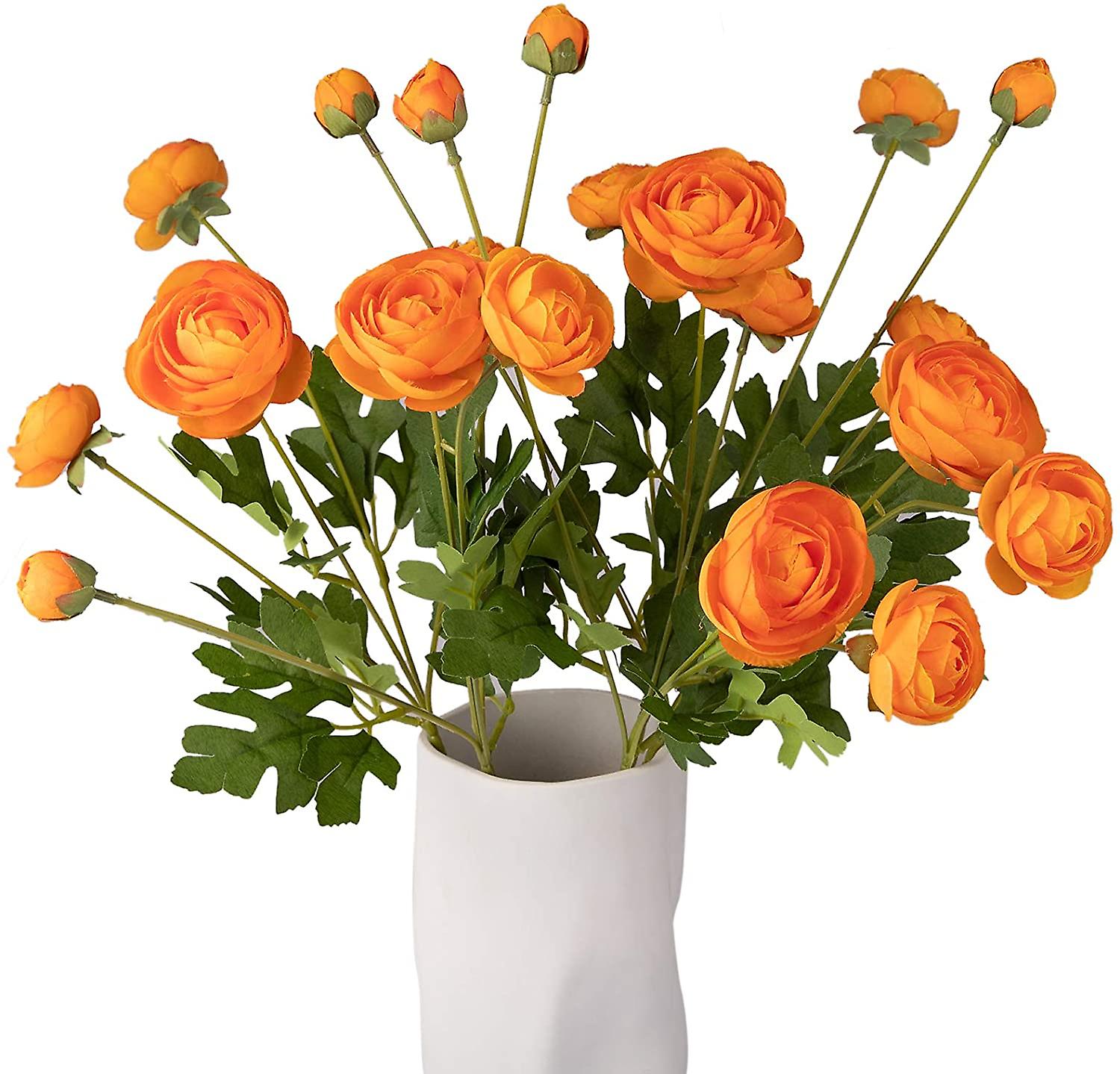 5 Pack Fiori di Seta Artificiale Ranuncolo Persiano Adatto per Decorazioni di Base, Matrimoni, Case, Decorazioni Artistiche