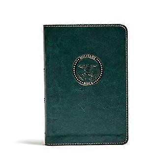 CSB militære Bibelen, grønn Leathertouch