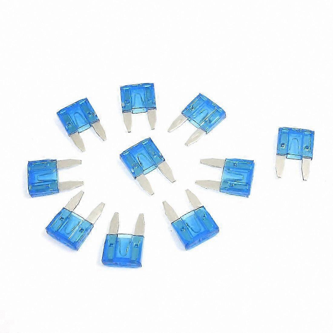 10-Pack Mini Blade Fuses for Automotive Use, 15 Amp Blue Flat Fuses