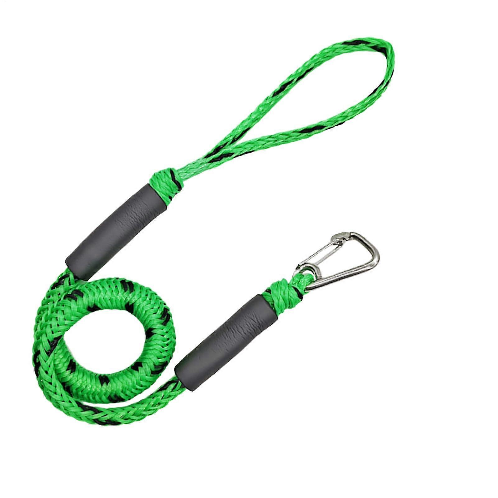 Boat Docking Lines with Loop Green Mooring Cord for Kayak Canoe Pontoon Anchoring Rope with Clip