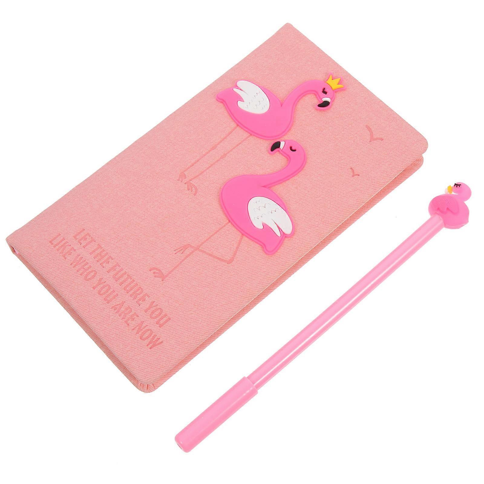 Portable Notepad Daily Notebook for Writing Use 4Sets Pink Notebooks