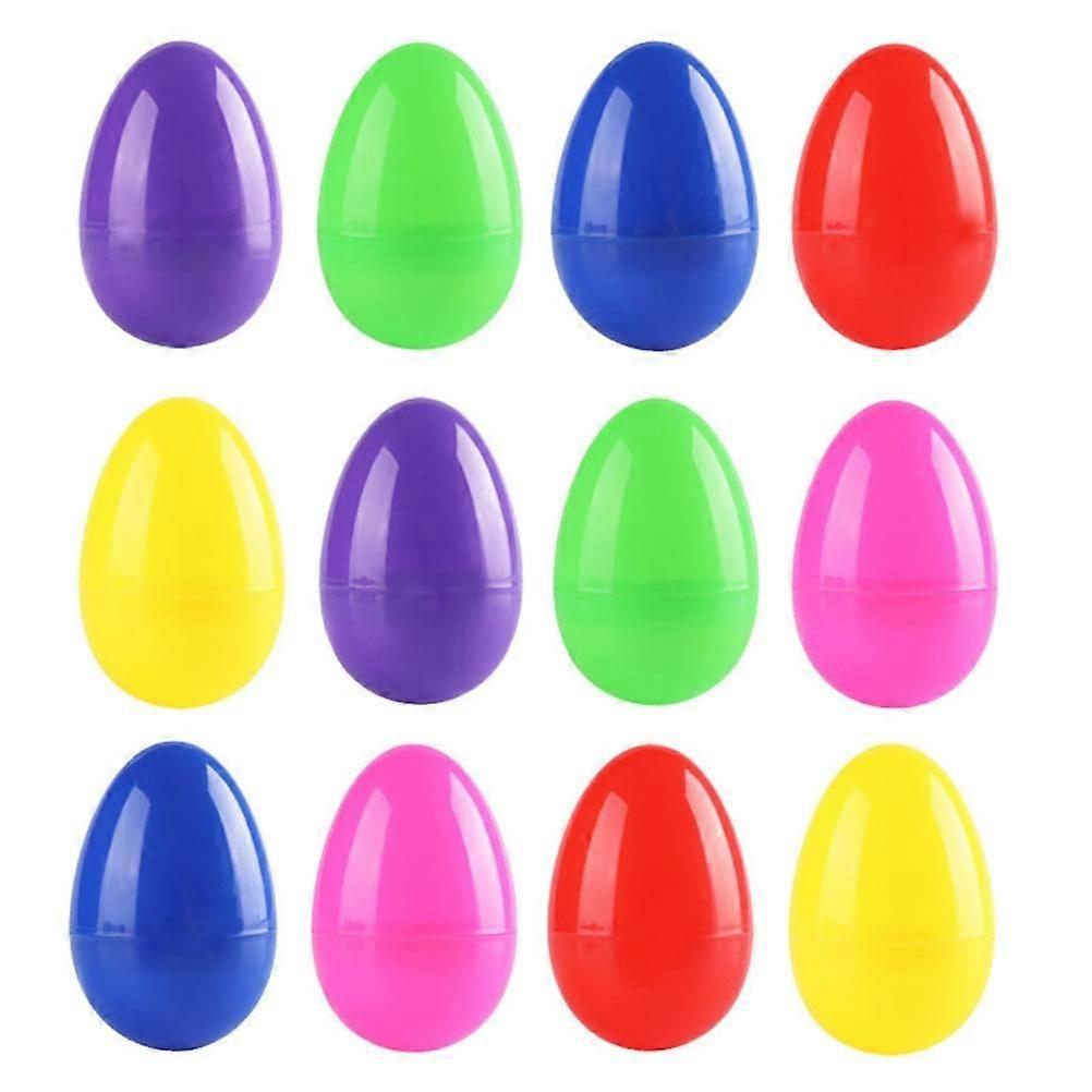 12PCS Colorful Easter Eggs Fillable Easter Eggs Crafts Basket Stuffers for Easter Party Games