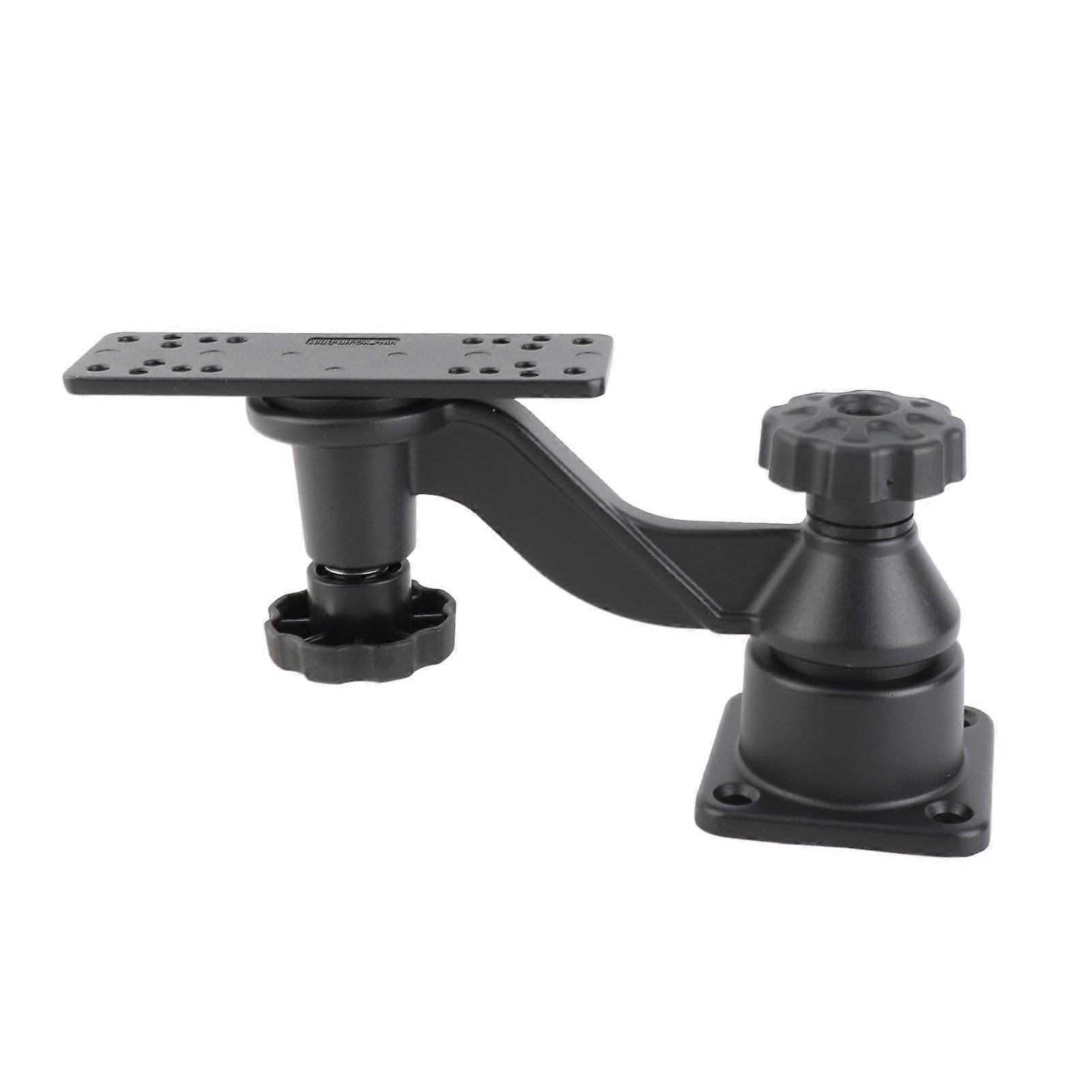 6in Swing Arm Mount Marine Grade Aluminum Horizontal Base Bent Swing Arm Mount for Fish Finders Chartplotters