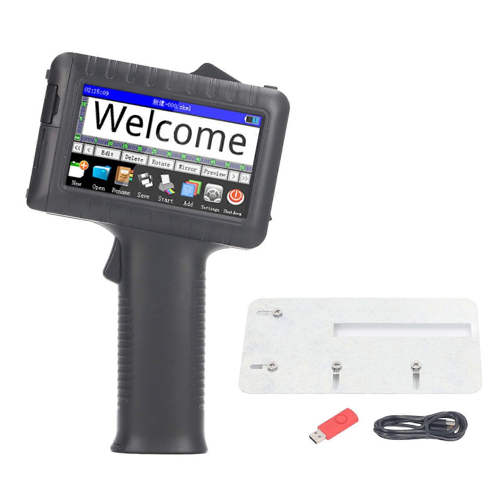 Handheld Inkjet Printer, HD LED Touch Screen, Multi-language Support, Mini Portable Logo Printer