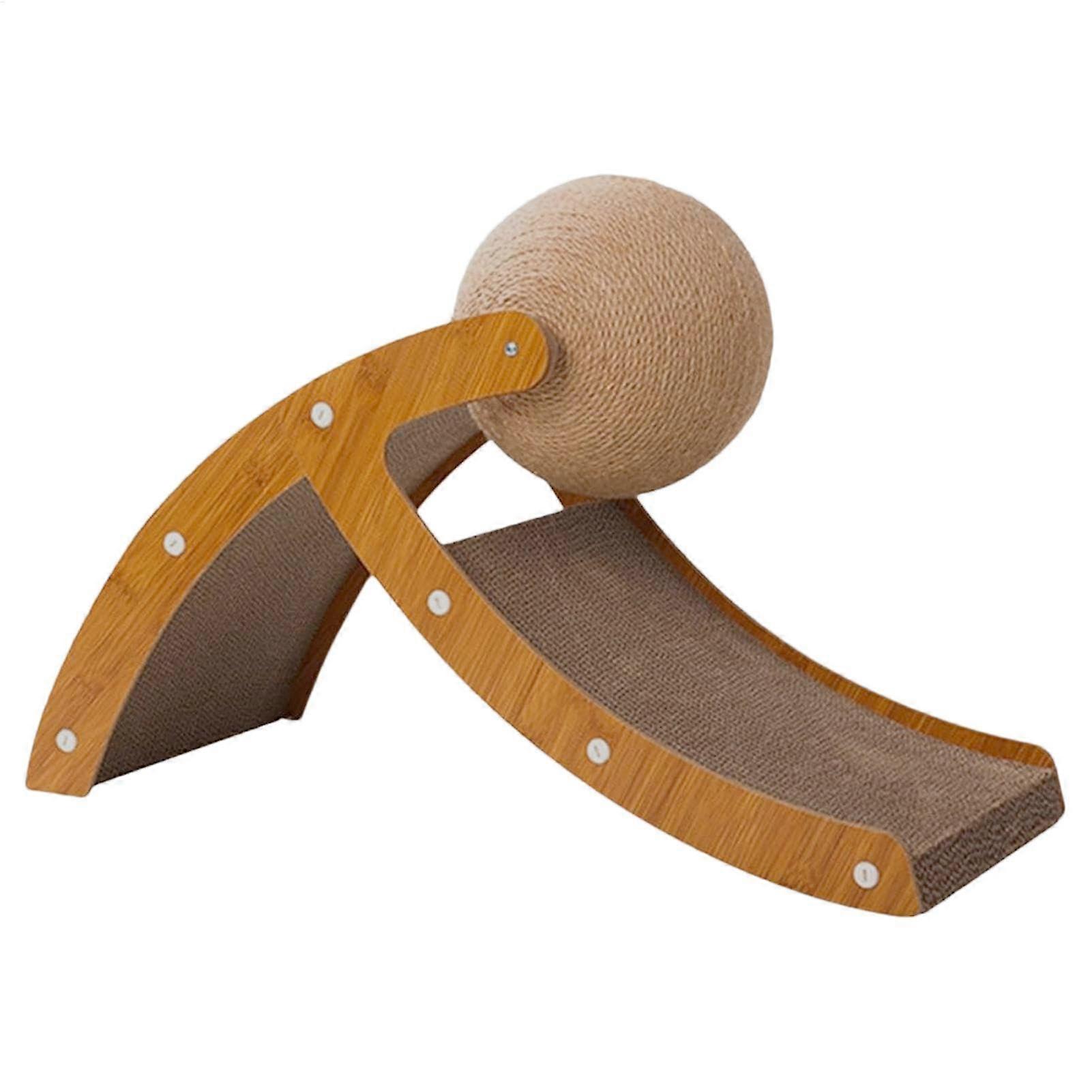 Cat Scratching Board Interactive Cat Toy With Sisal Ball For Indoor Cats And Kittens Door Clip Protector Furniture Saver