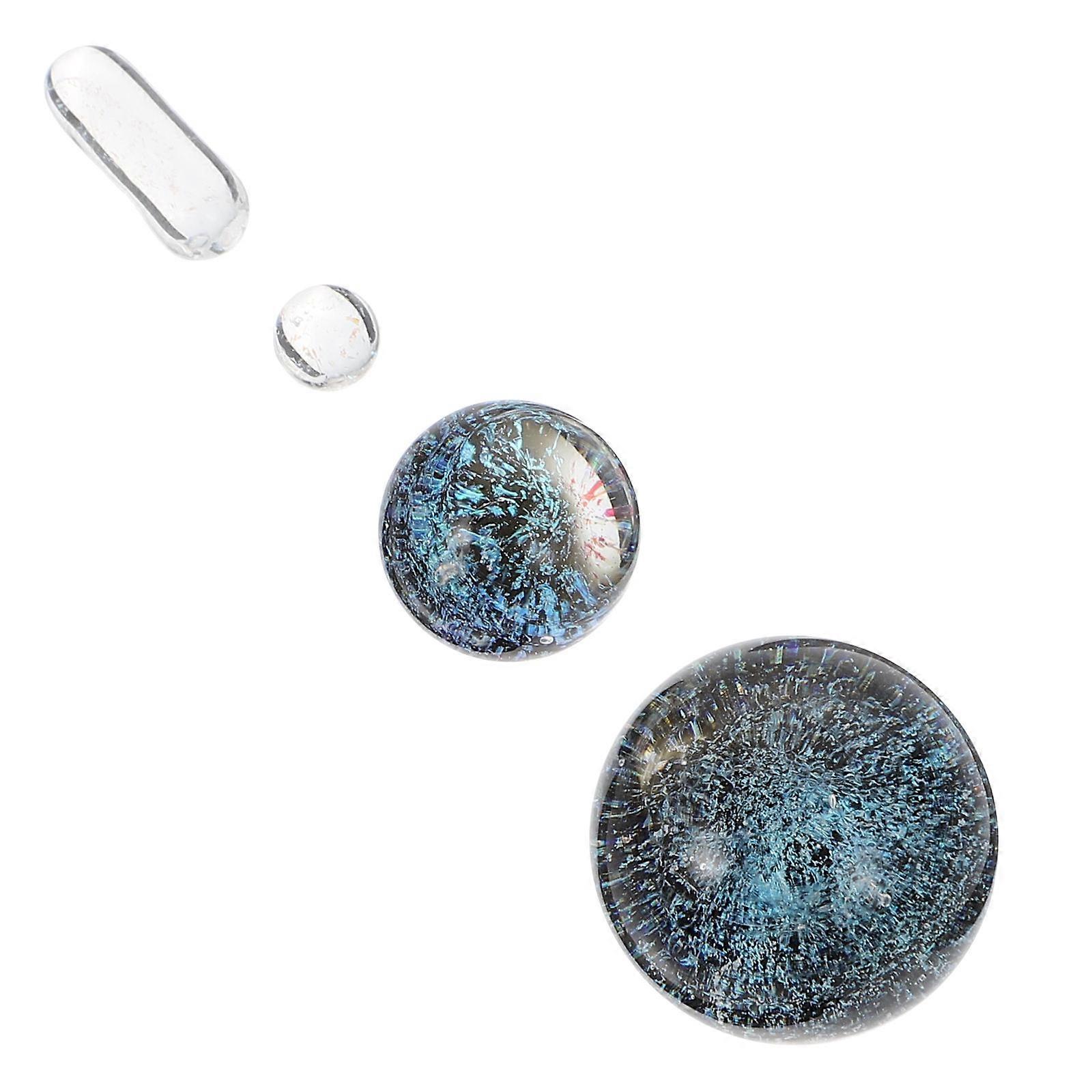 Colorful Glass Loose Beads for DIY Jewelry 4Pcs Delicate Round Spacer Beads
