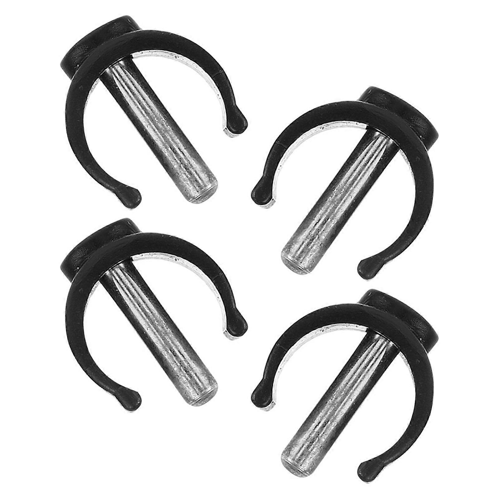 Cane Latch Pin C-Shape Clamp for Canes Black Abs Material Pin Locks 4Pcs