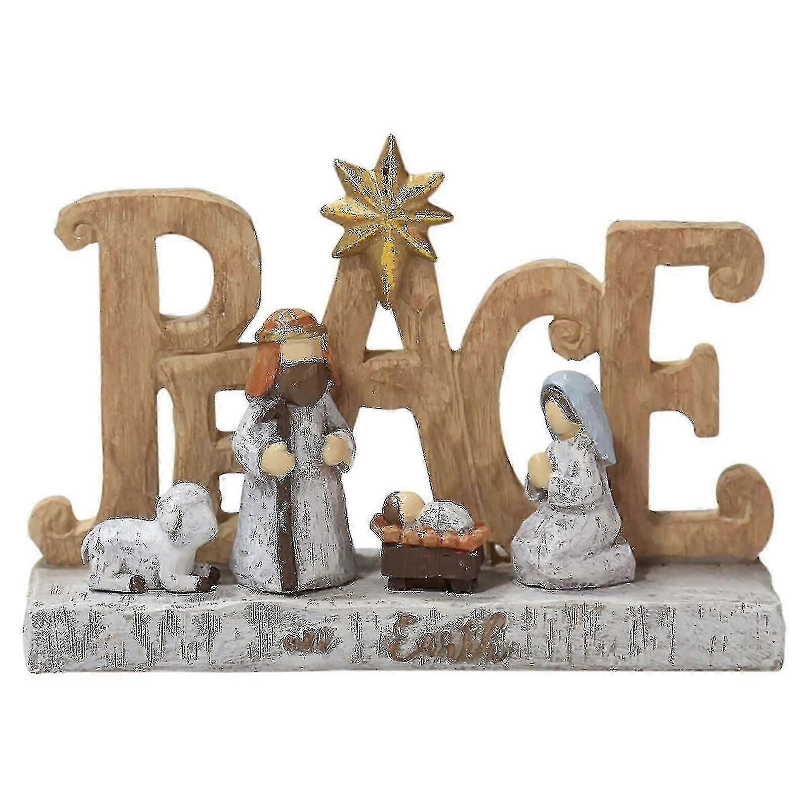 Easter Scene Decoration Resin Ornaments Jesus Resurrection Christianity - Ya