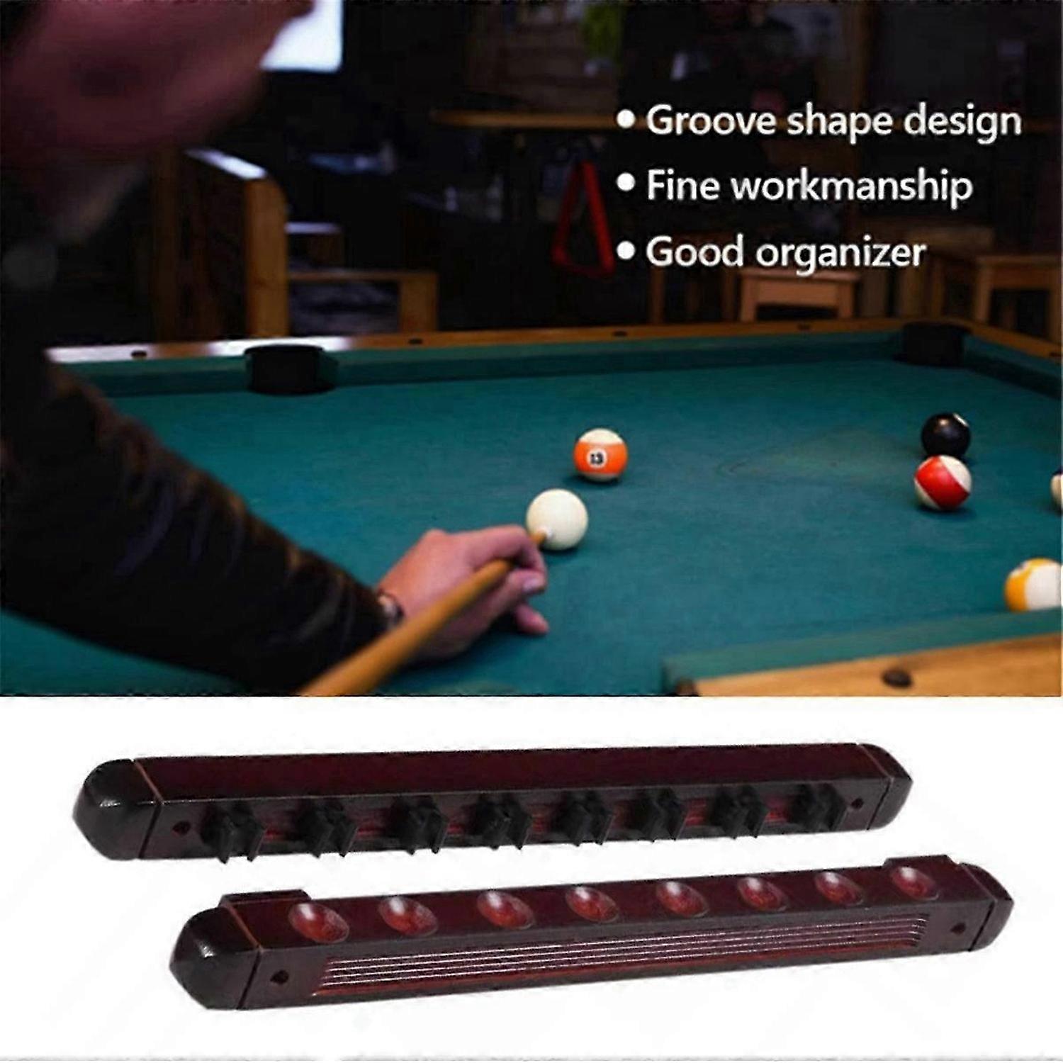 Pool Queue Halter Holz Snooker Wand Queue Queue Halter Pool Queue Halter mit Clips für 8 Queuehalter Weinrot