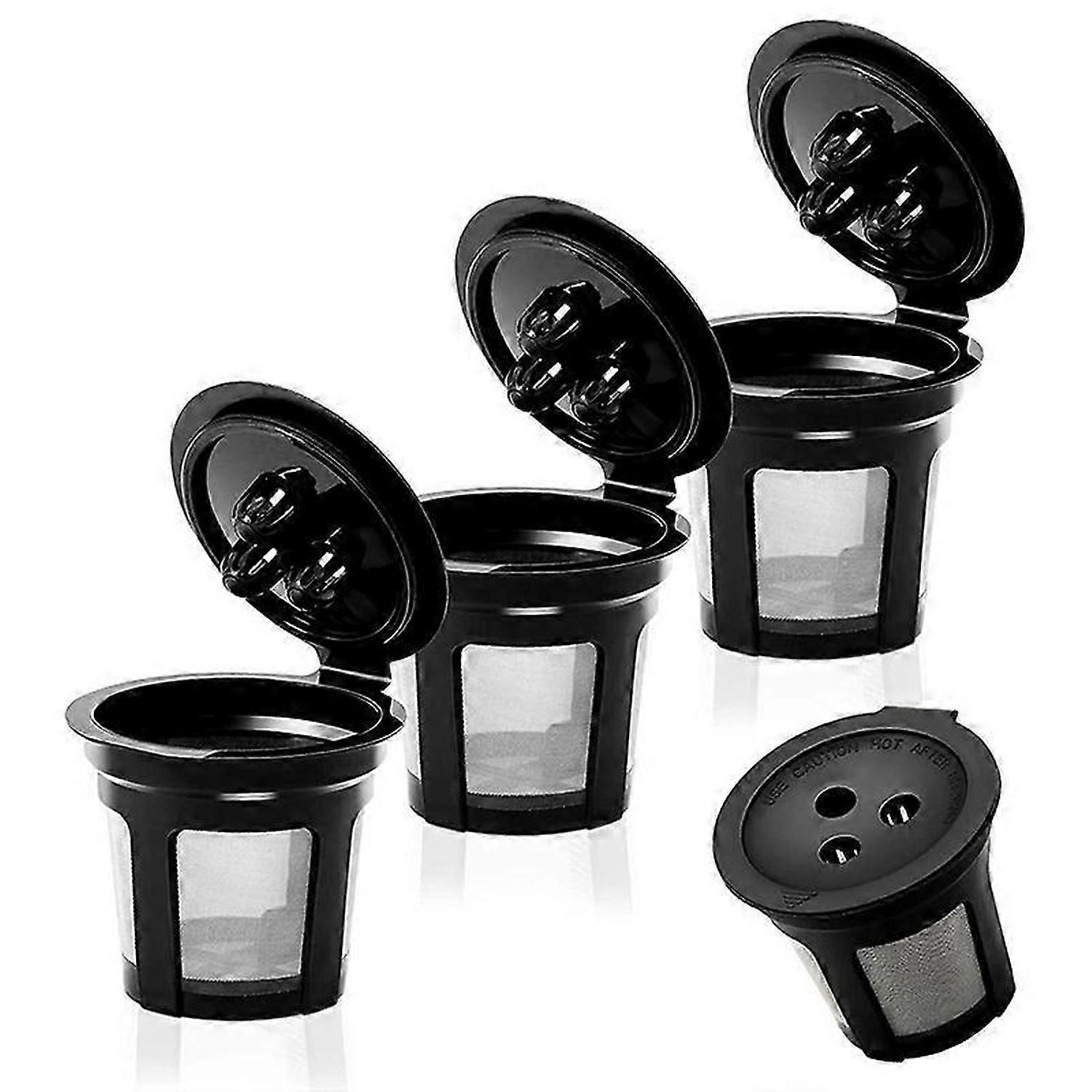 4 Pack K Cup Reusable Pods for Dual Brew Coffee Maker, Reusable K Pod Permanent K Cups Filters Coffe