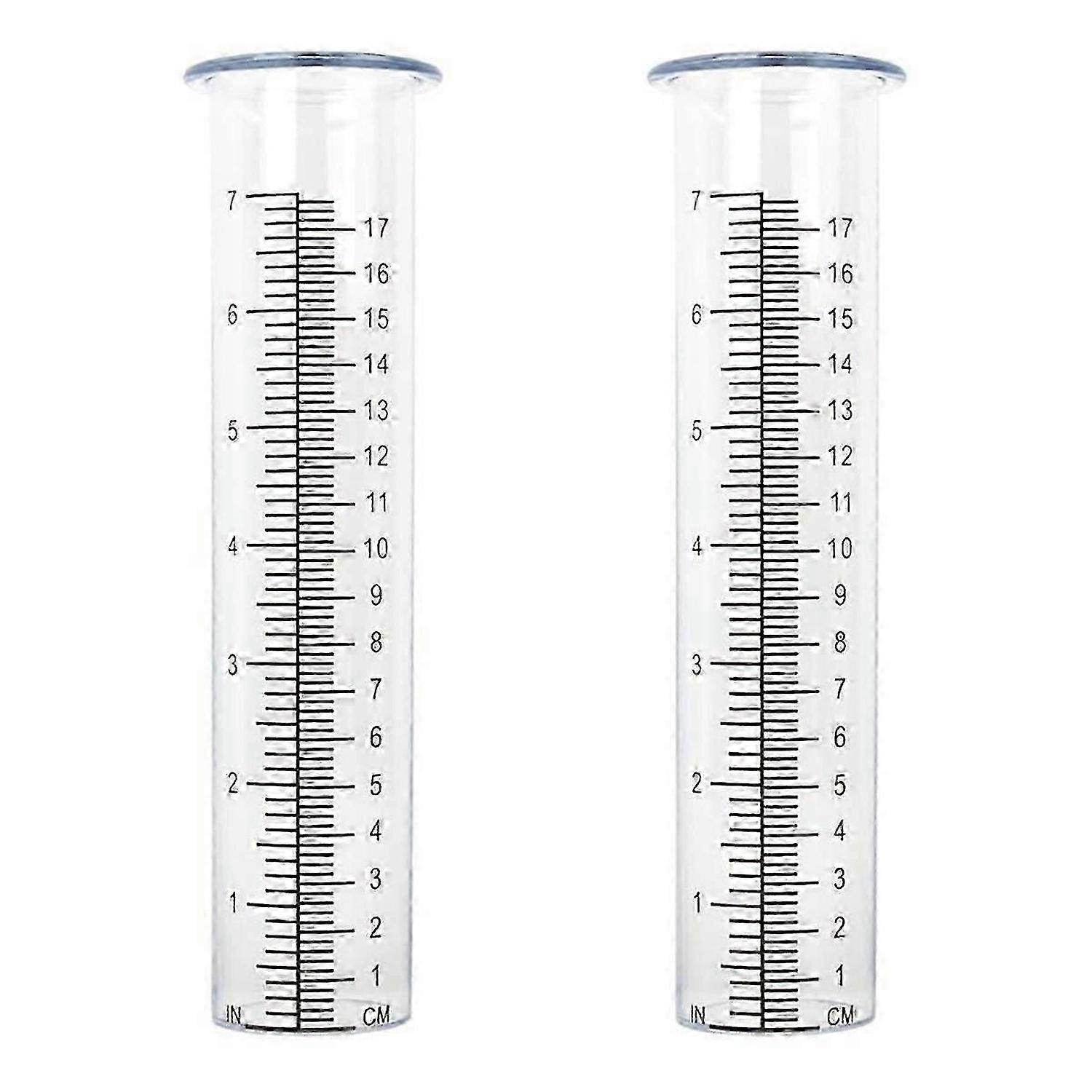 2pcs Plastic Rain Gauge Replacement Tube