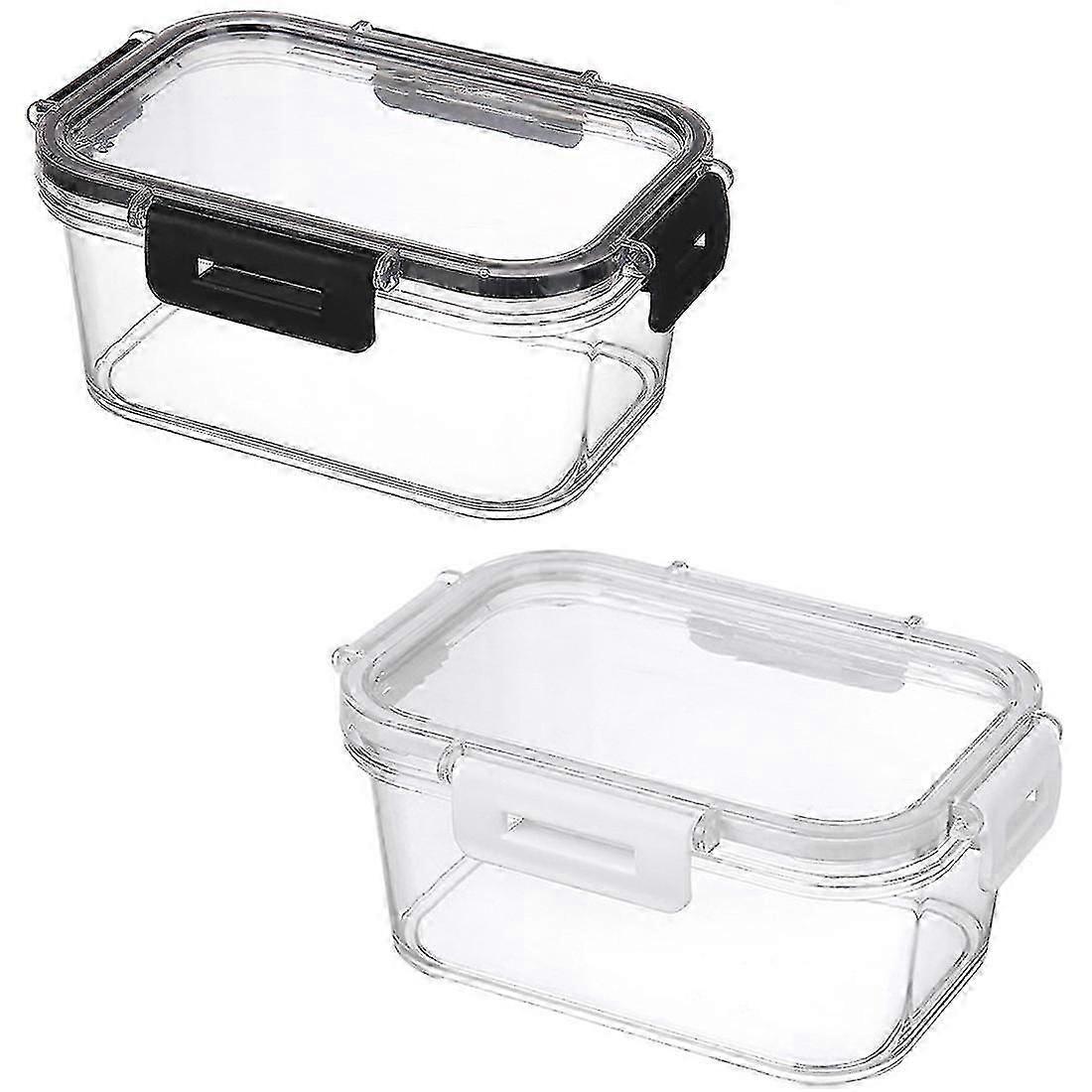 Airtight Rectangular Thickening Kitchen Storage Boxes, Refrigerator Food Containers, 2pcs