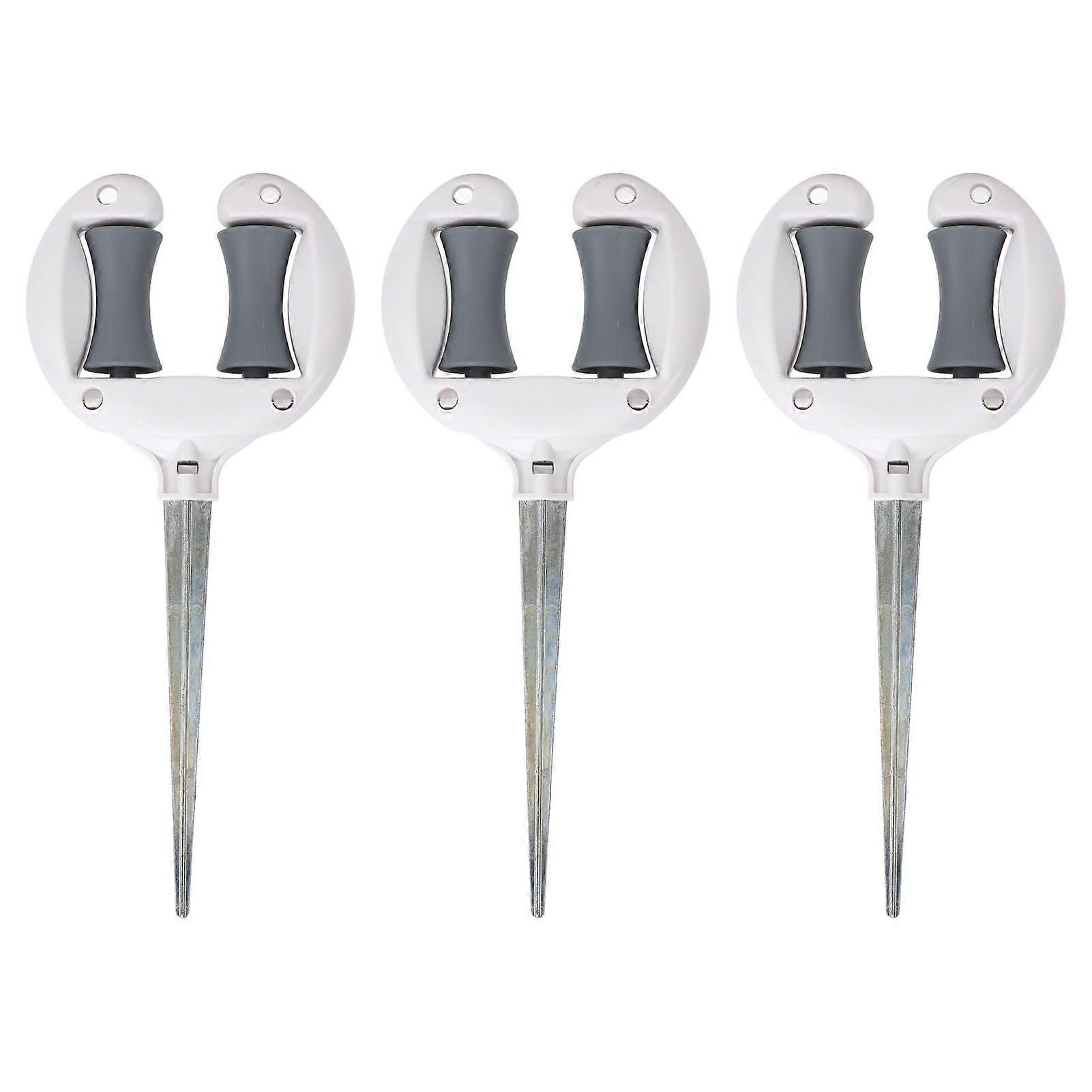 Garden Hose Guide Nail Top Roller Soft Water Pipe Positioning Pointed Head Lawn Hose Guide Spike Holder