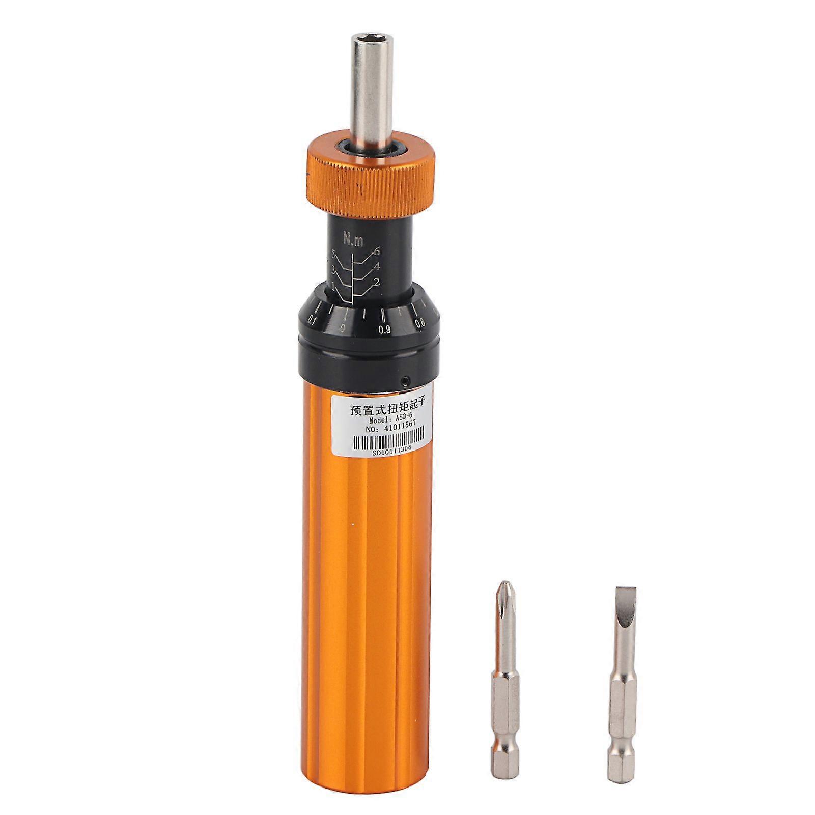 Alloy Steel Preset Type 1-6N.m Adjustable Torque Screwdriver Handheld Maintenance Tool