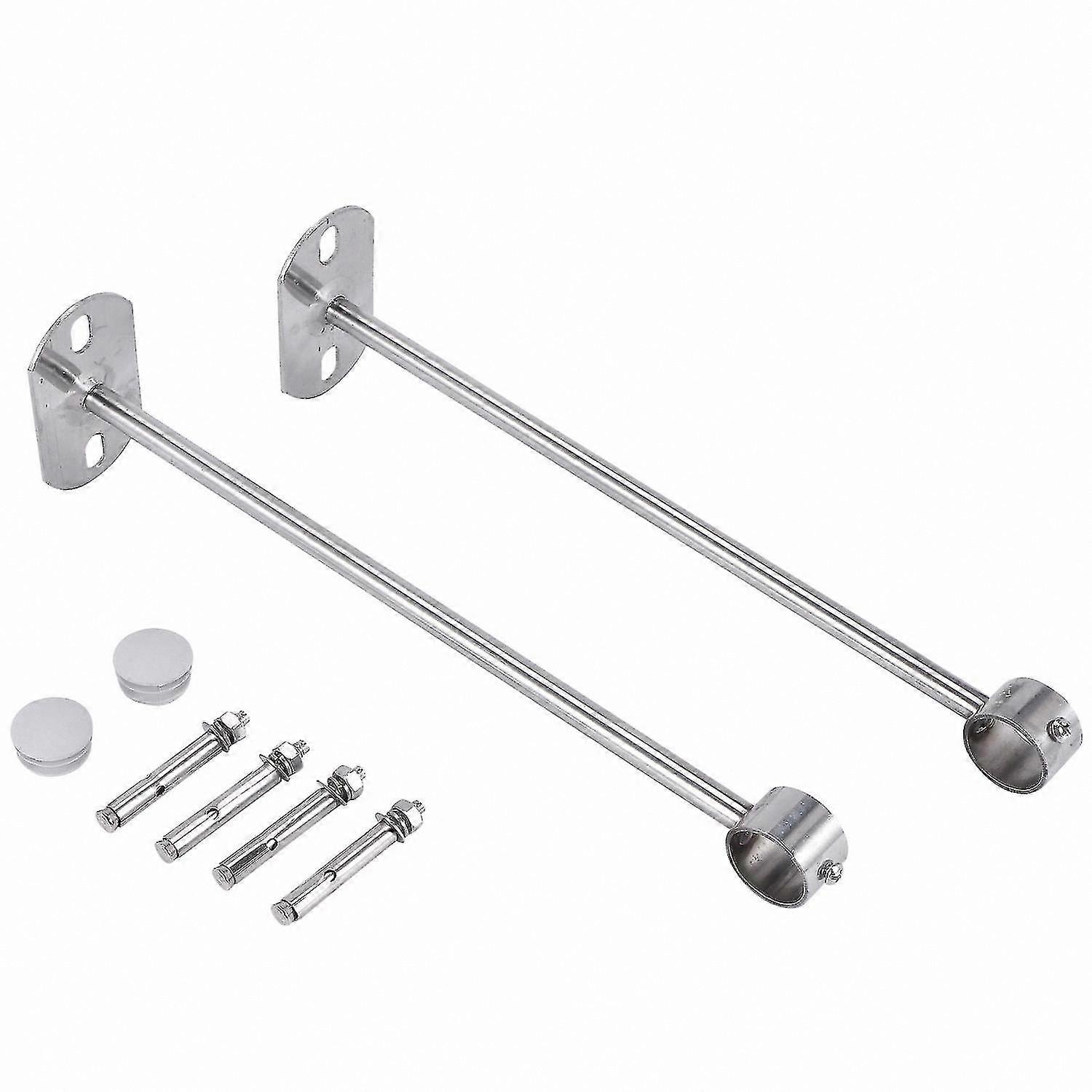 Wardrobe Rod Support Bracket, 25mm Diameter Pipe Flange for Ceiling Mount Closet Systems