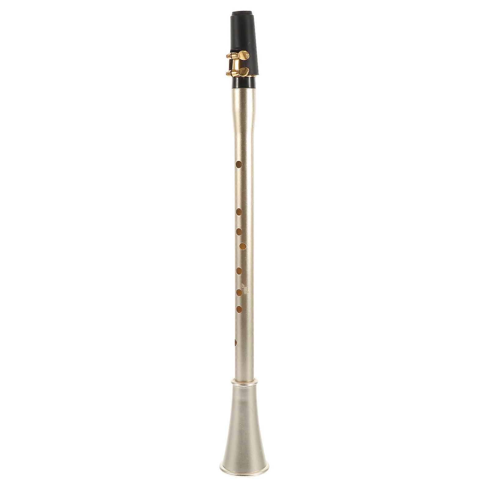 Beginner Practice Clarinet Instrument for Practice 2Pcs Golden ABS Wind Instrument