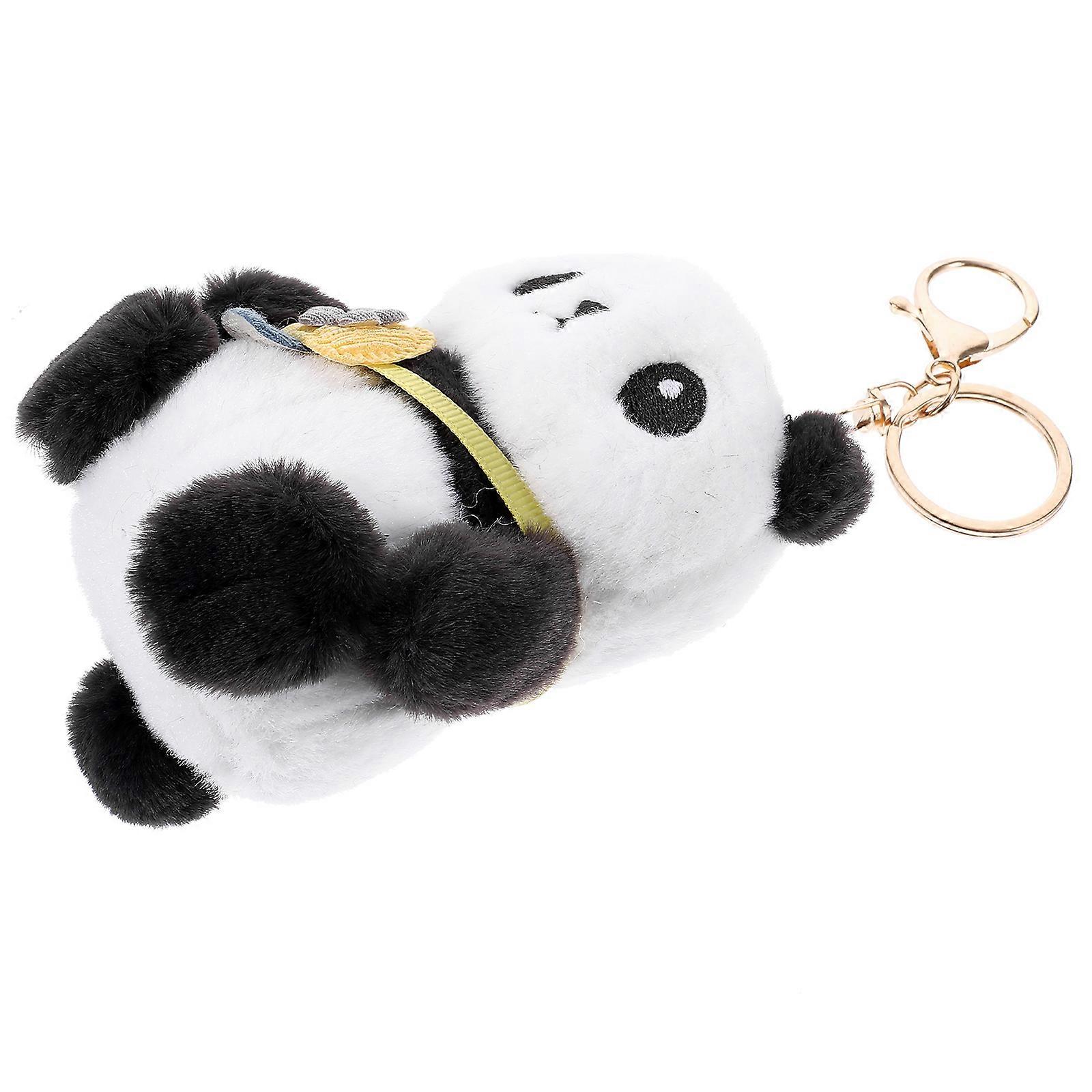 Plush Animal Keychain for Hanging Keys 4Pcs Adorable Panda Bag Charm