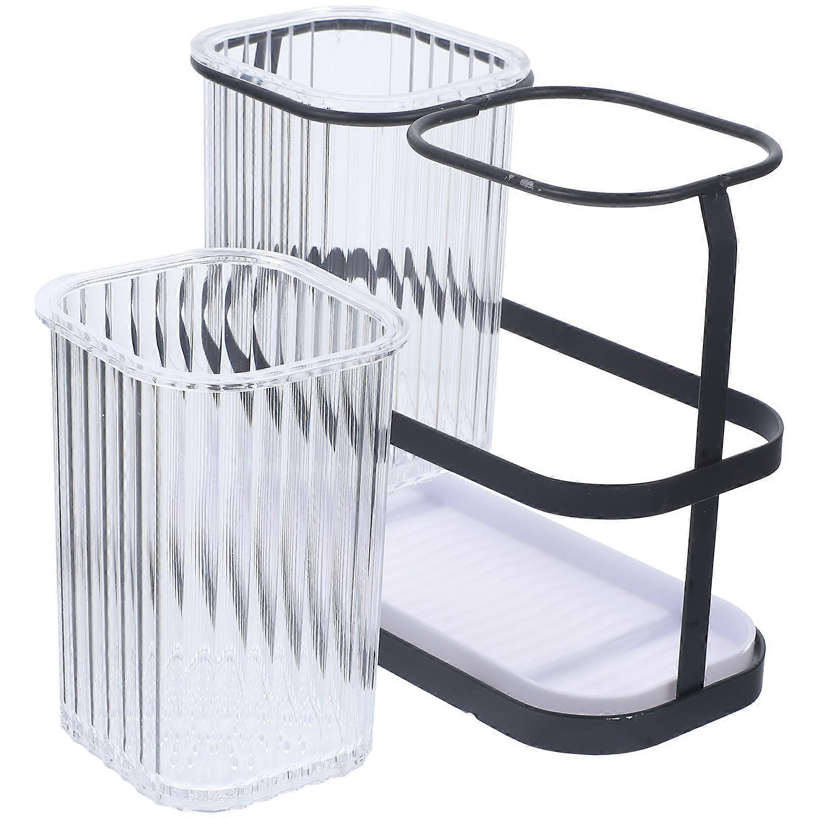 Chopstick Holder Wall Mount Multi Function Cutlery Holder 2Pcs for Kitchen Storage
