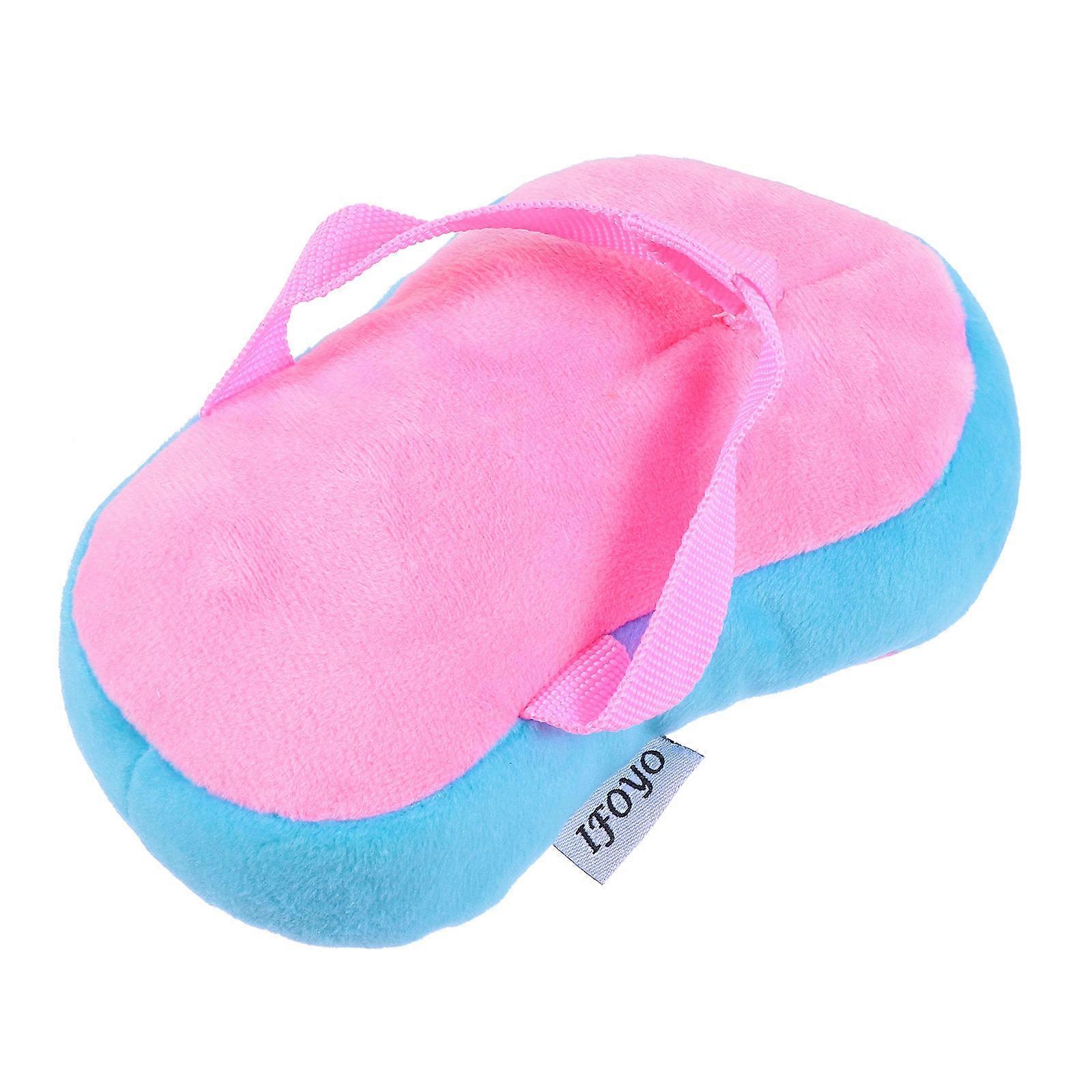 Pet Chew Toy Pink Slipper Shape Dog Toys Interactive Play 1Pcs
