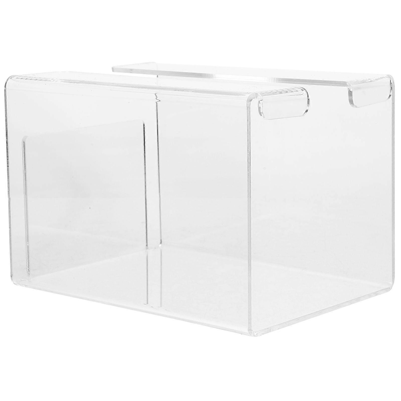 Wall Mounted Tissue Box Holder Acrylic for Storage 3Pcs Clear Rectangular Dispenser