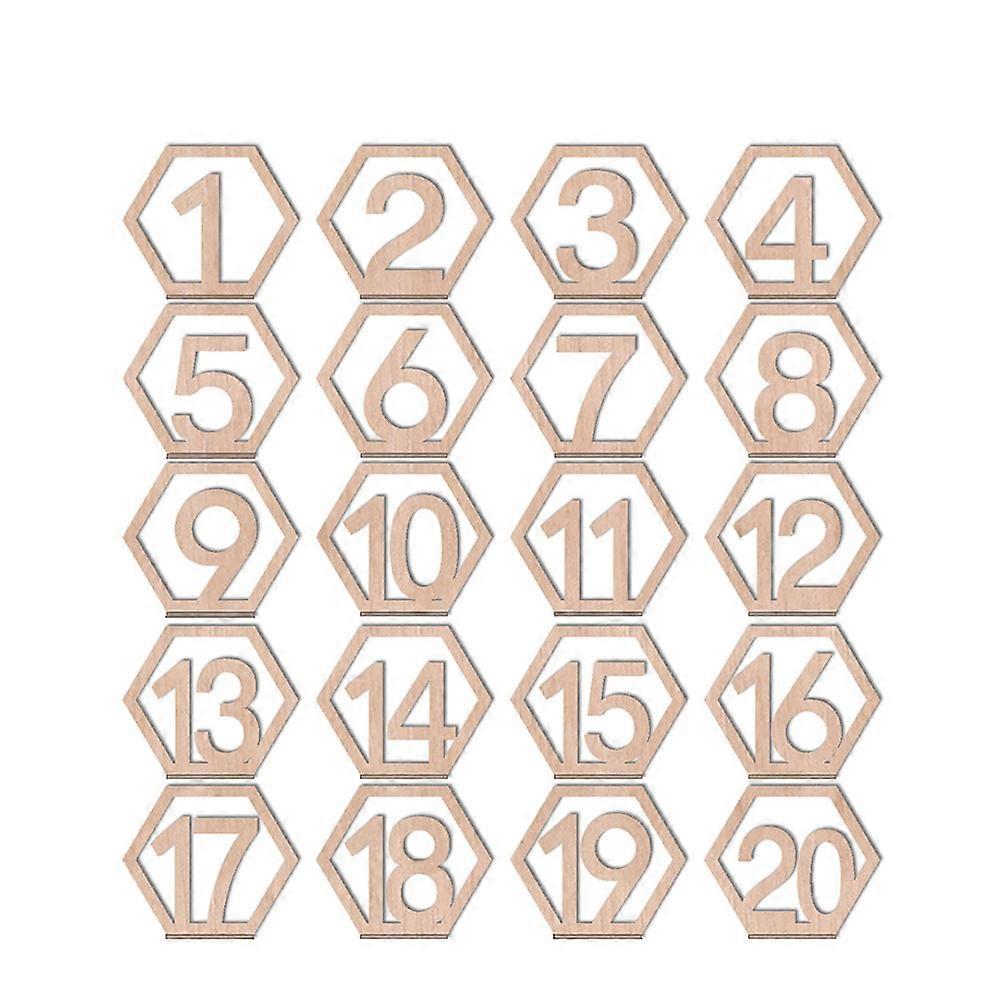 Wooden Creative Table Numbers Set 40 Pcs For Weddings And Birthday Parties Elegant Decoration With Smooth Edges