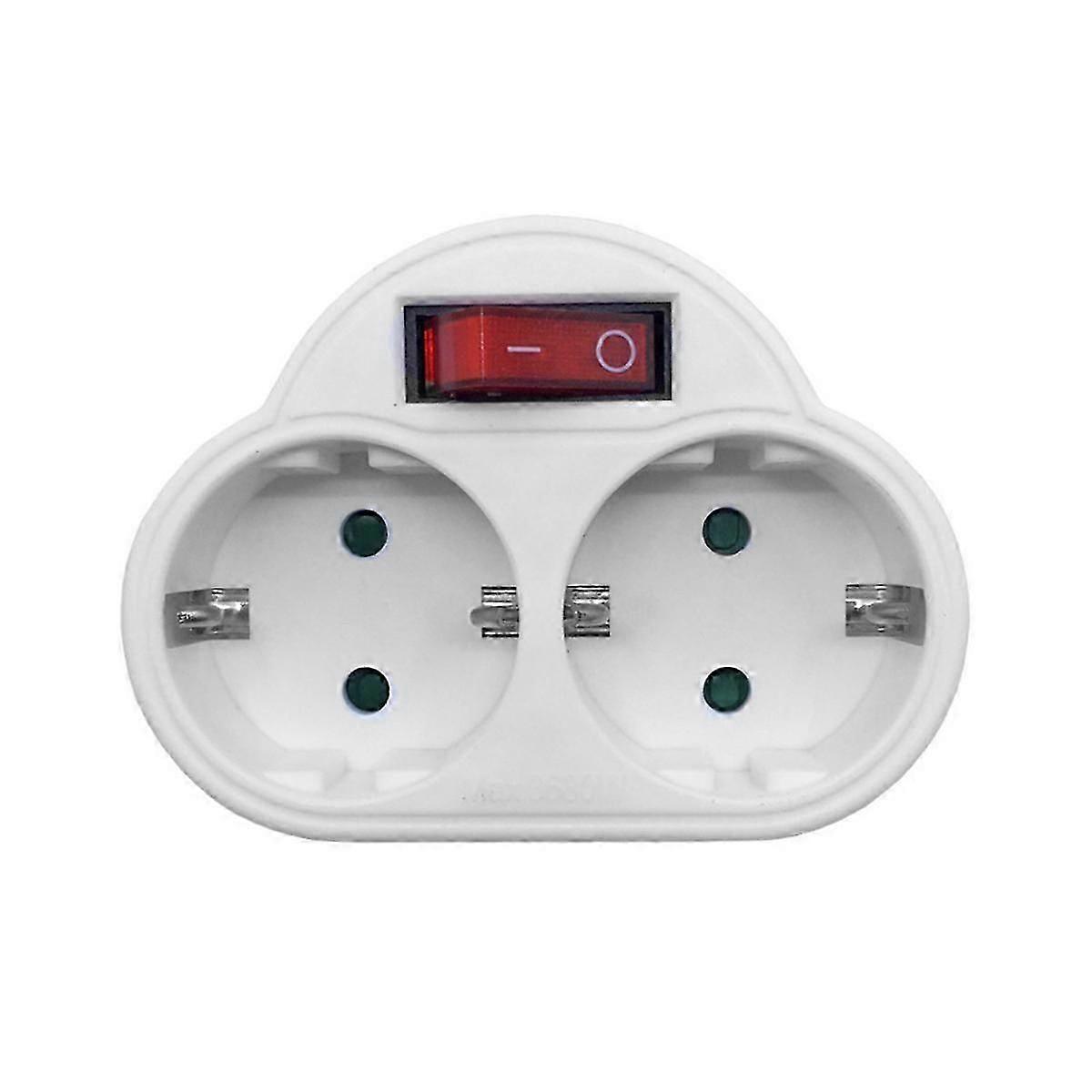 EU Standard Multiple Plug 250V 16A Double Socket Conversion Socket with Outlet Switch Plug Power Ad