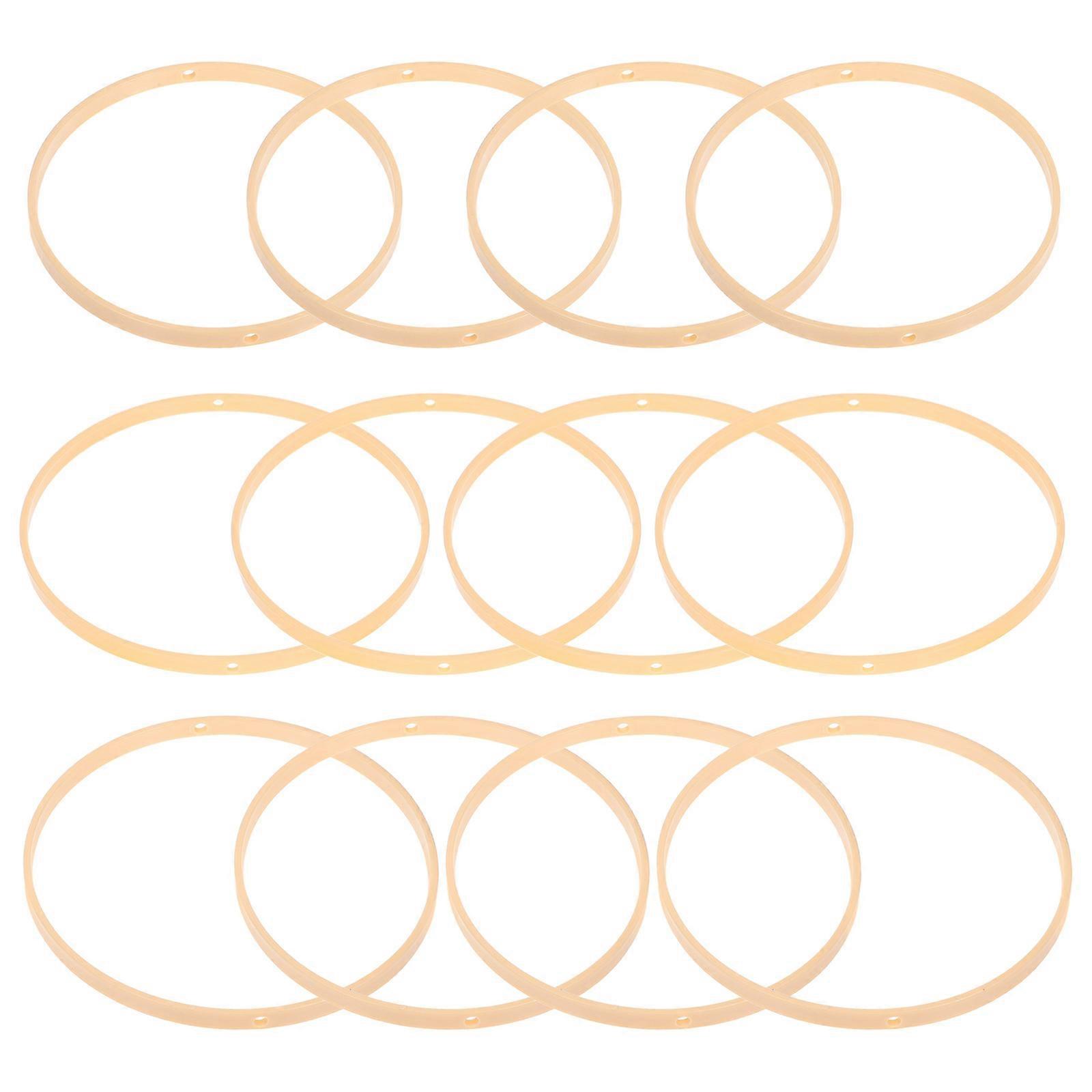 Macrame Hoops Ring for Craft 36Pcs Plastic Dream Catcher Rings Khaki