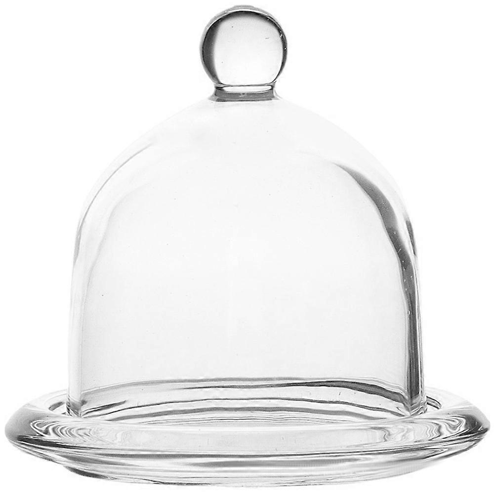 Cake Display Stand Glass Dome for Storage 3Pcs Clear Cake Holder