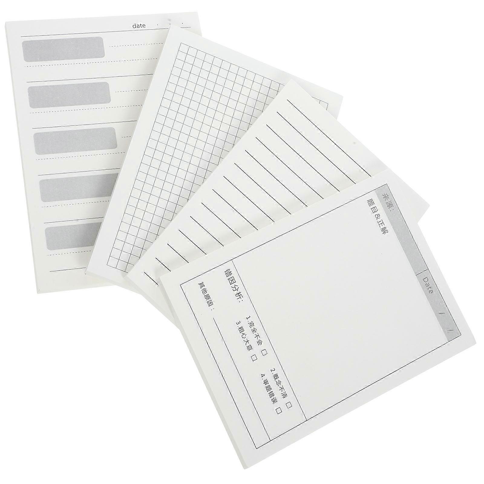 White Memo Notepads for Organization 12Pcs Adhesive Note Pads