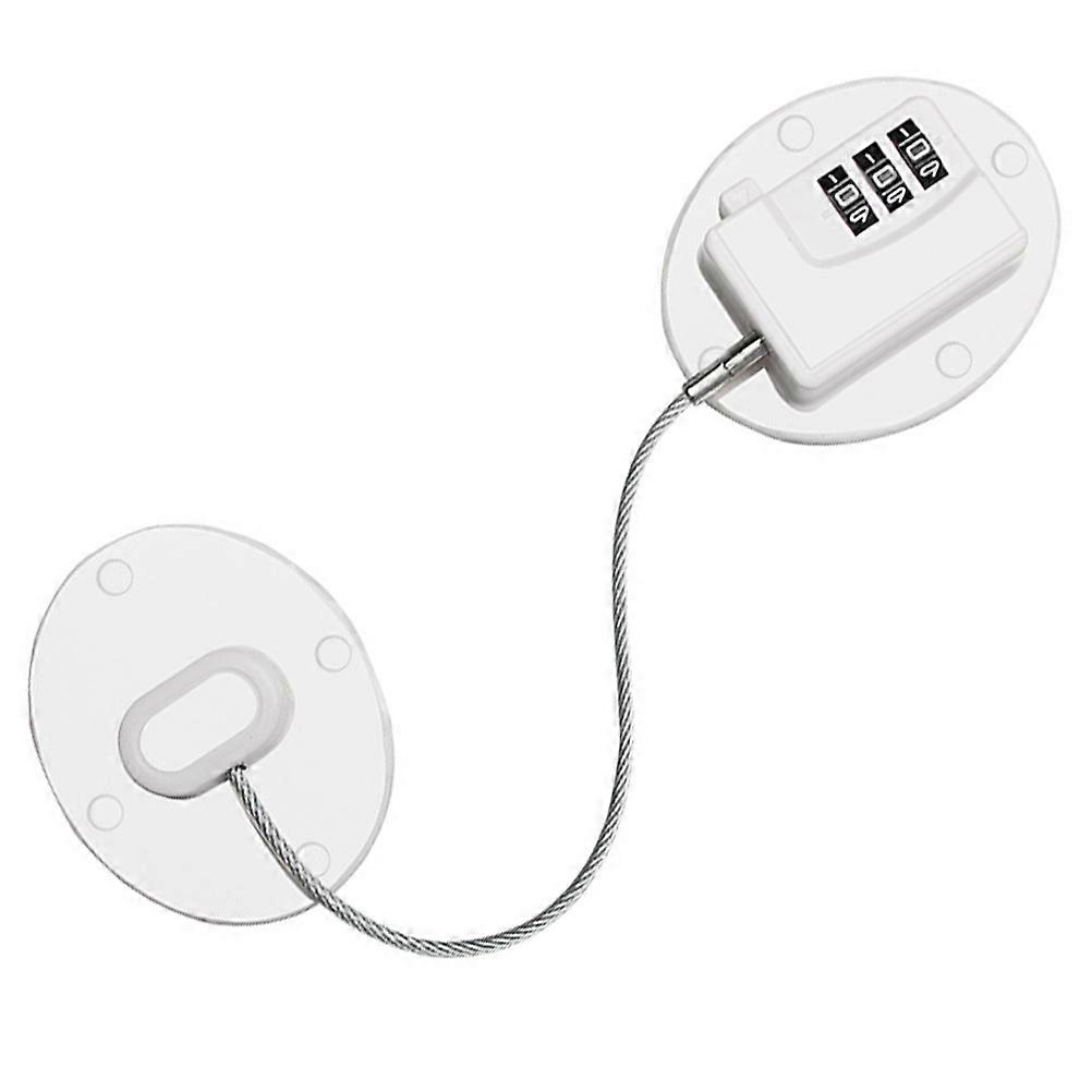 Fridge Lock Combination Baby Proofing Lock for Cabinet 2Pcs White