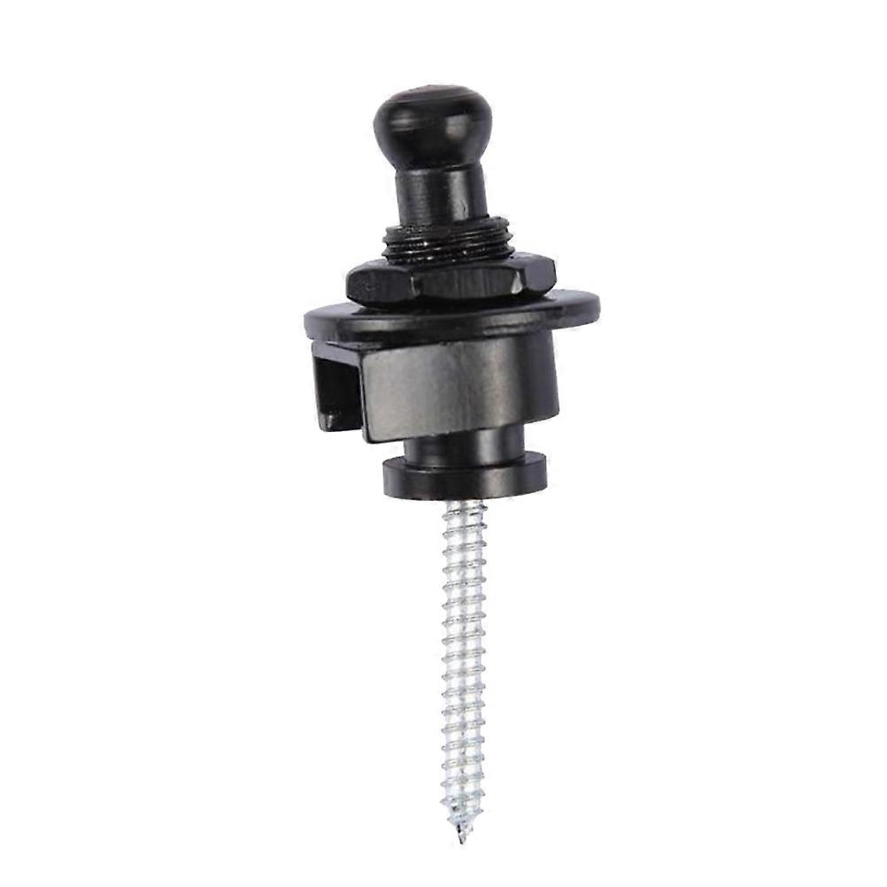 Guitar Strap Lock Nail for Easy Installation 2Pcs Black Pieces